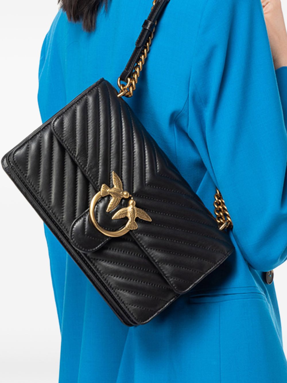 Chevron Quilted Leather Bag