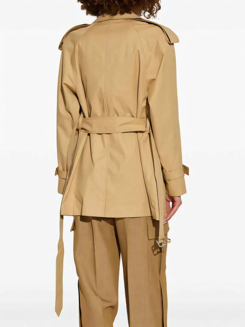 Classic Trench Coat with Belted Waist
