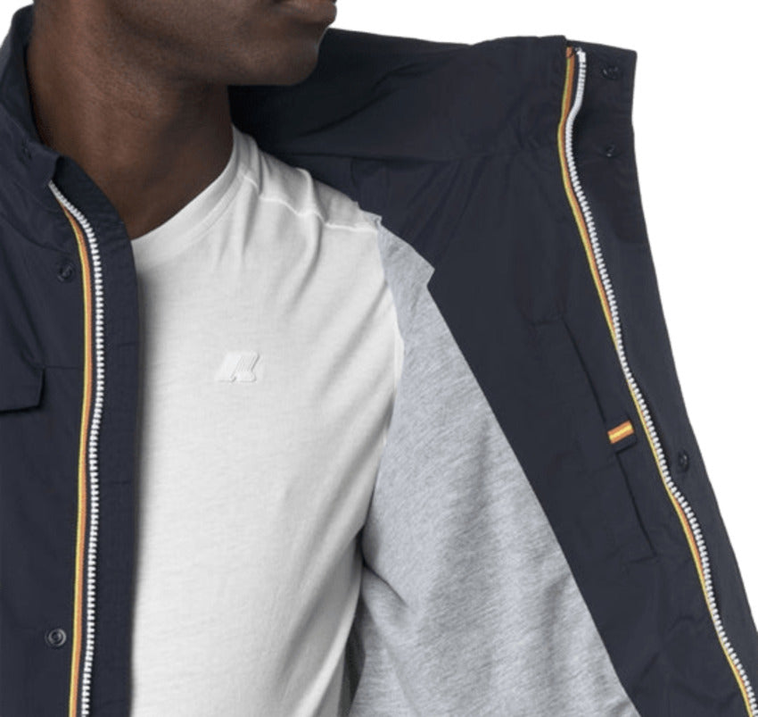 Blue Nylon Cotton Lined Jacket