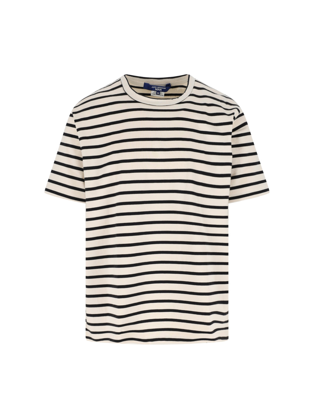 Cream Horizontal Stripe Cotton T-shirt