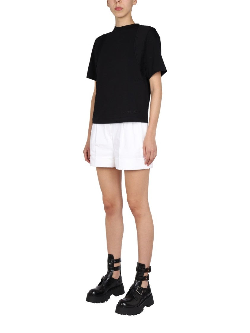 Minimalist Crewneck T-Shirt With Subtle Branding