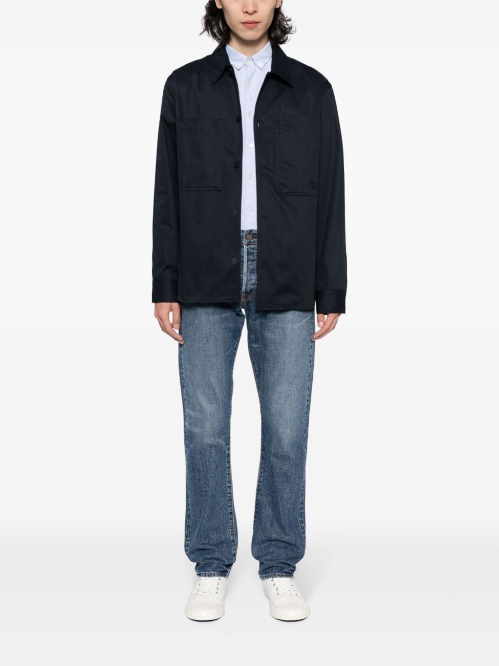 Navy Blue Cotton Shirt