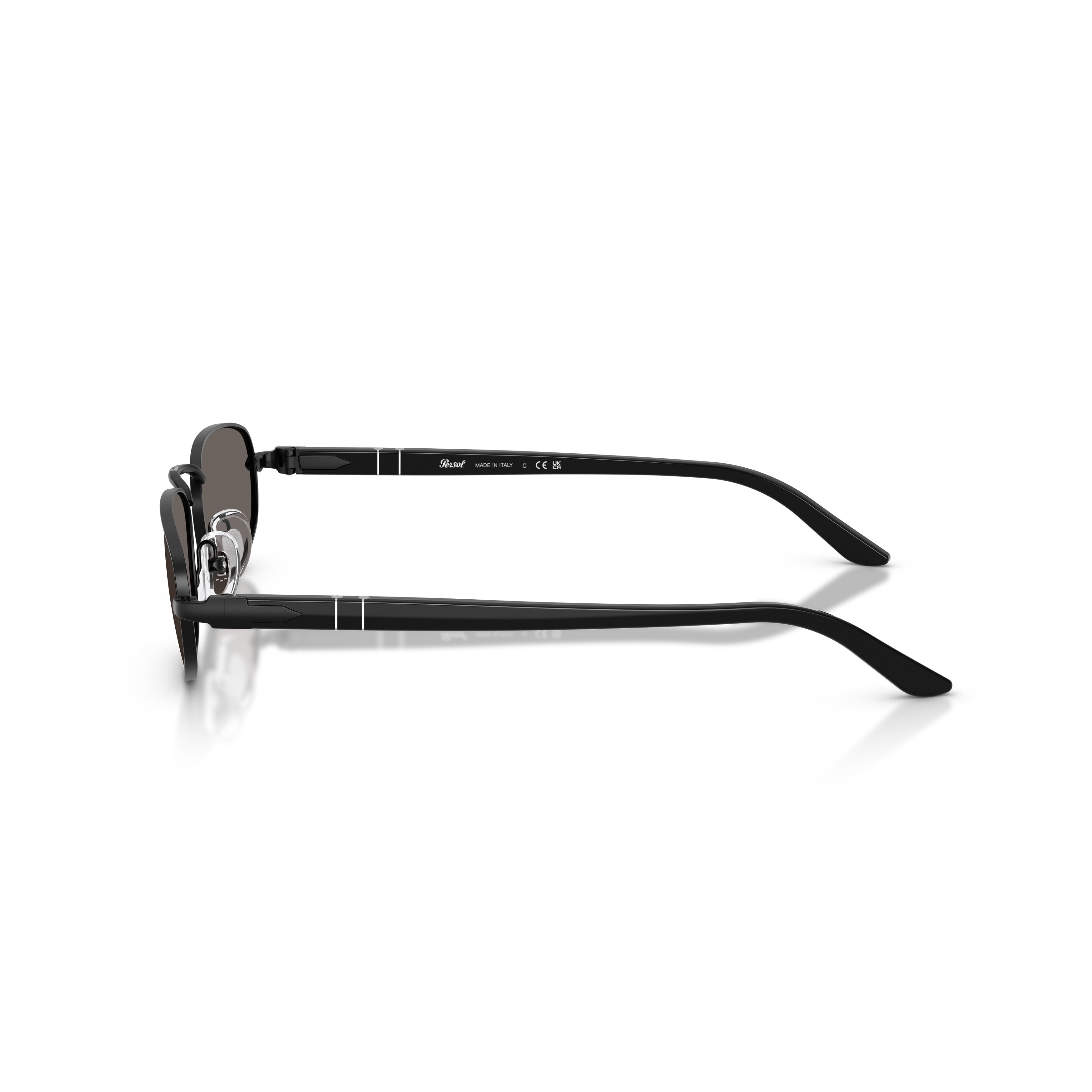 0po1028s Oval Metal Frame Sunglasses with Dark Lenses