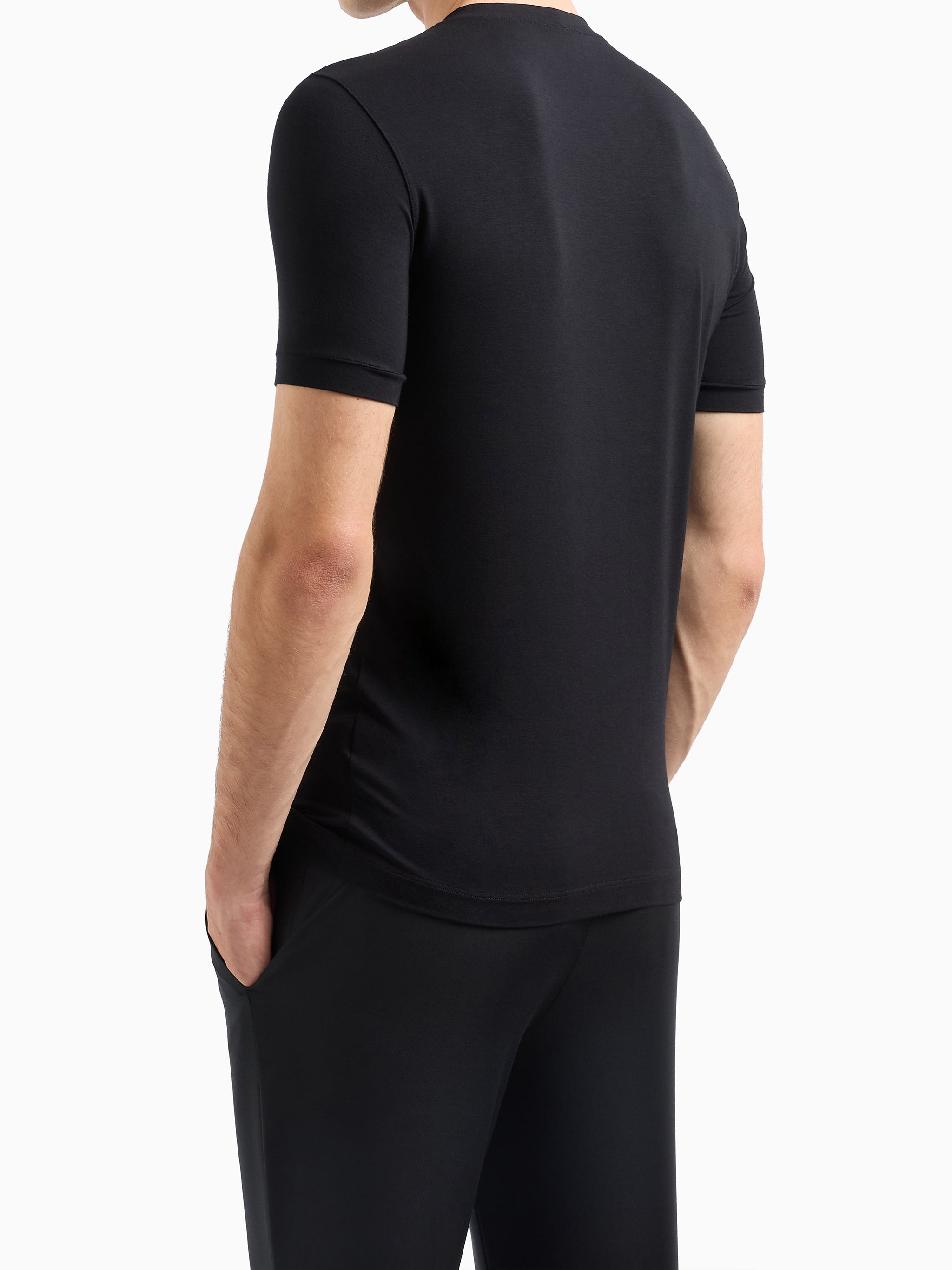 Black Slim Fit Script Logo T-Shirt