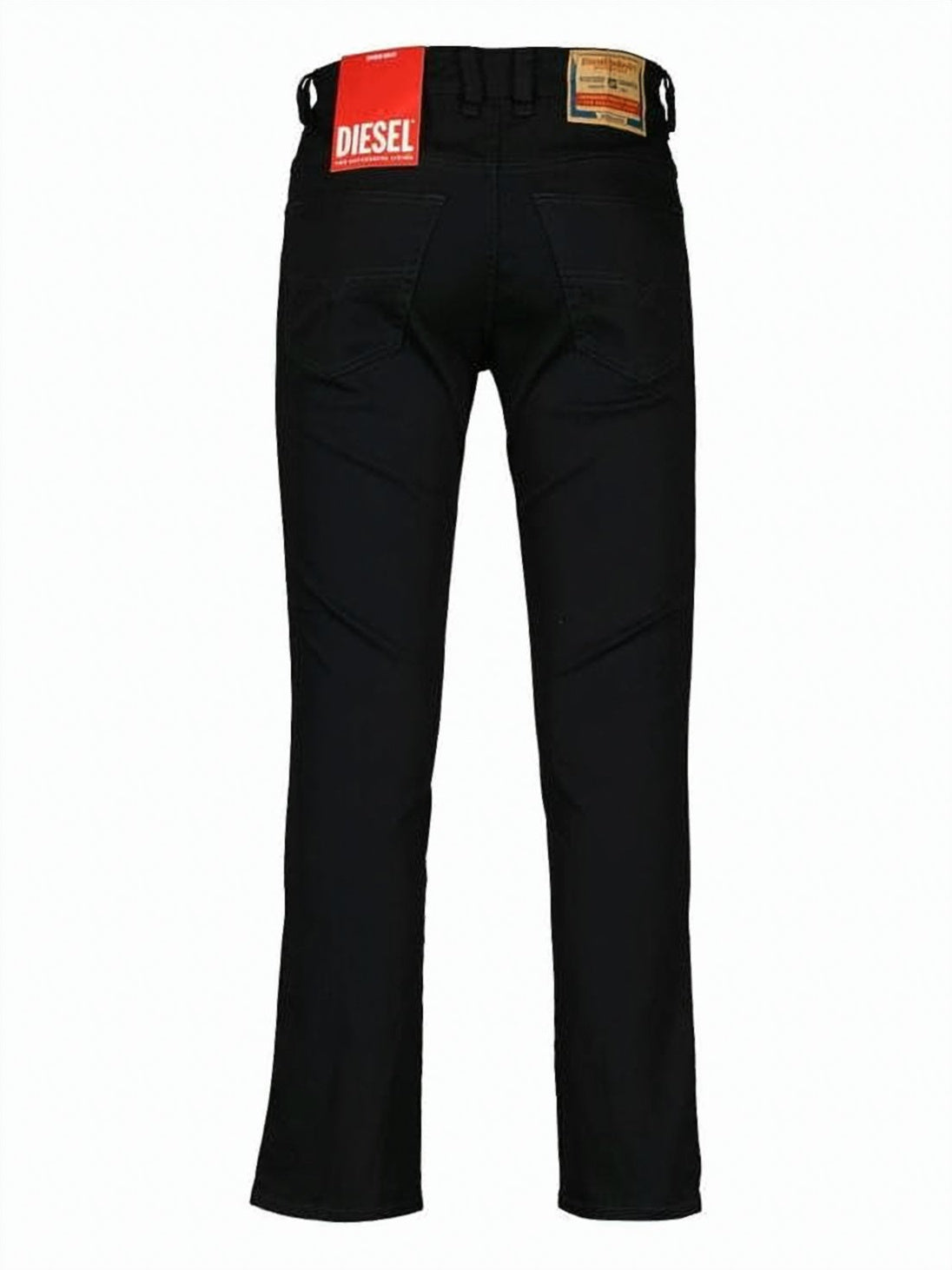 Straight-Leg Black Denim Pants