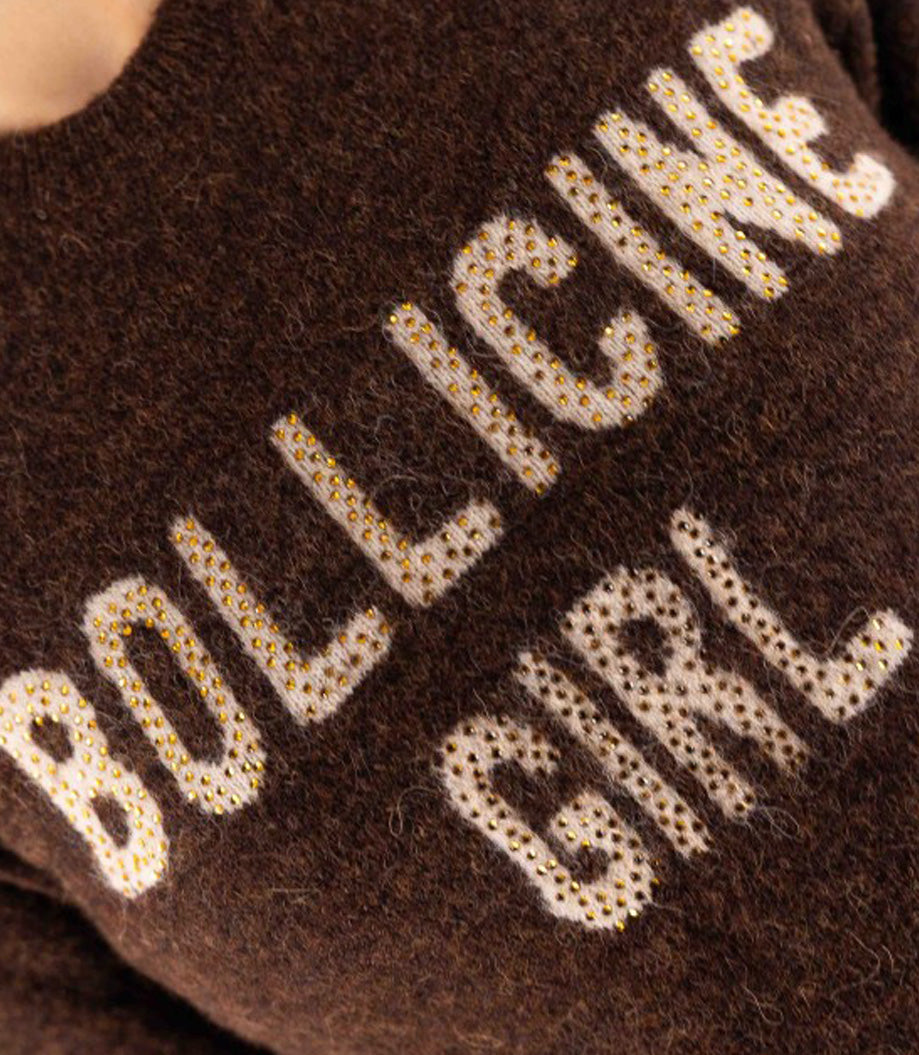 Alpaca Sweatshirt with Unique 'Bollicine Girl' Print