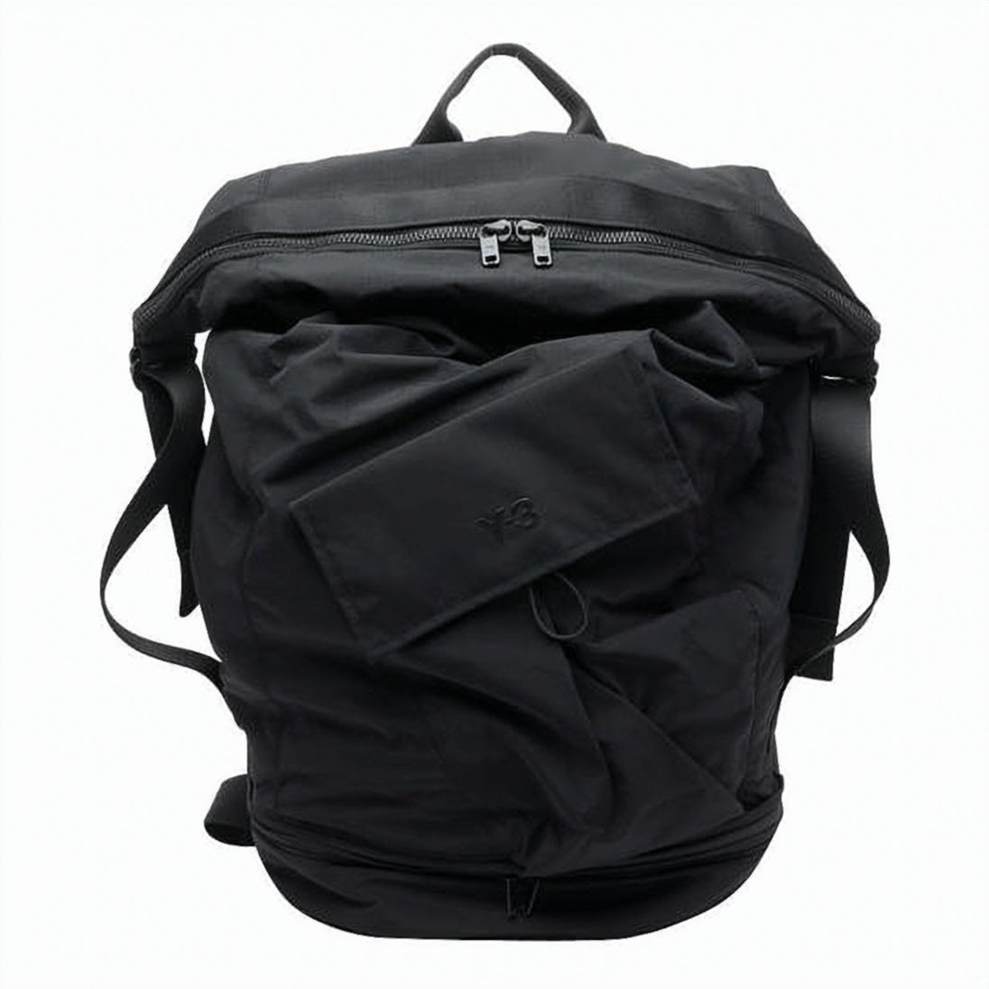 Black Backpack with Double Zipper Closure