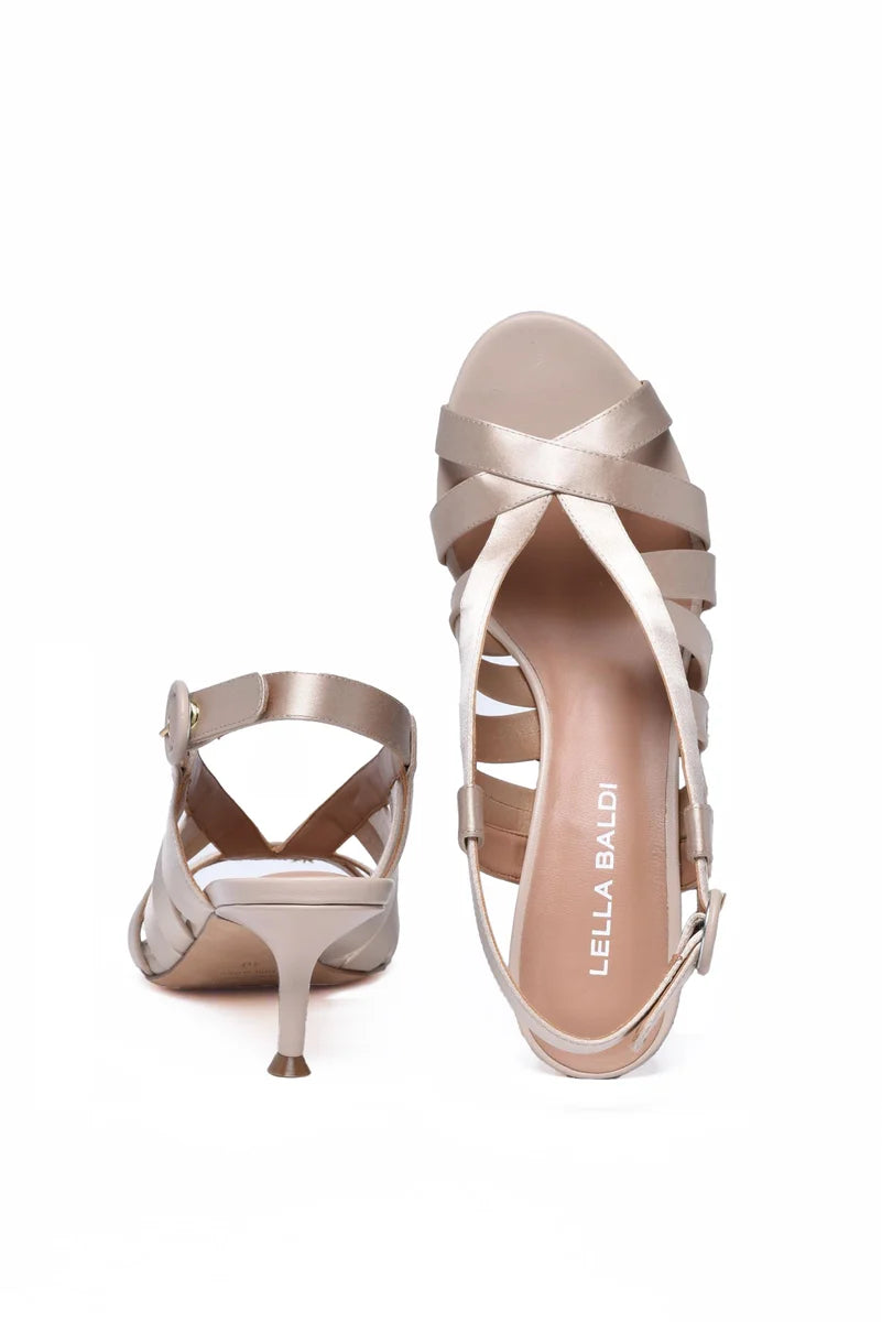 Satin Sandals - Beige