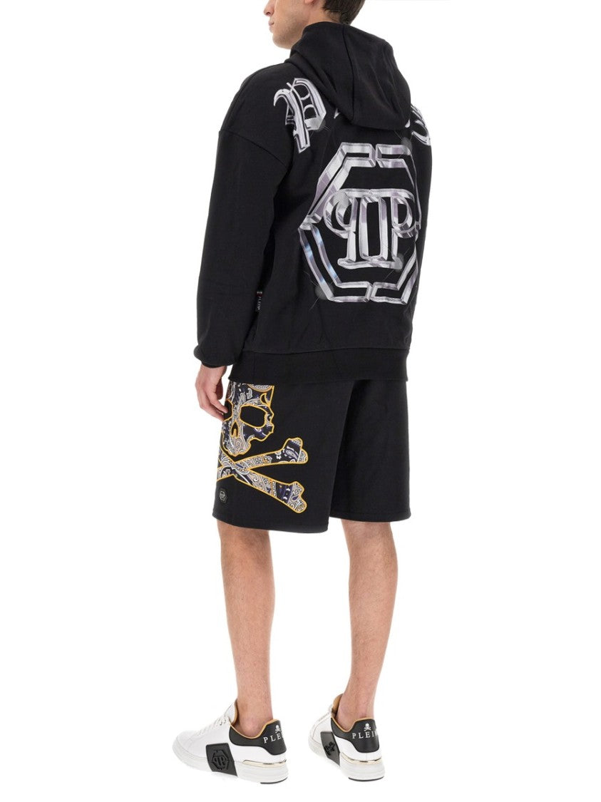 Relaxed-Fit Black Hoodie