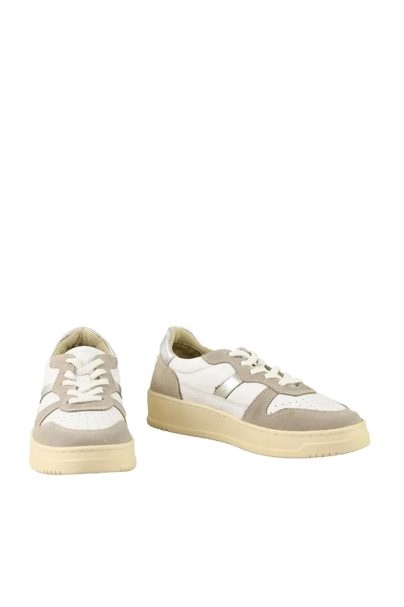 Leather Sneakers - White/Beige