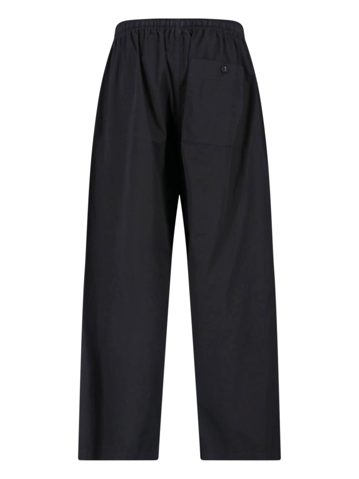 Black Pyjama Drawstring Elastic Cotton Pants