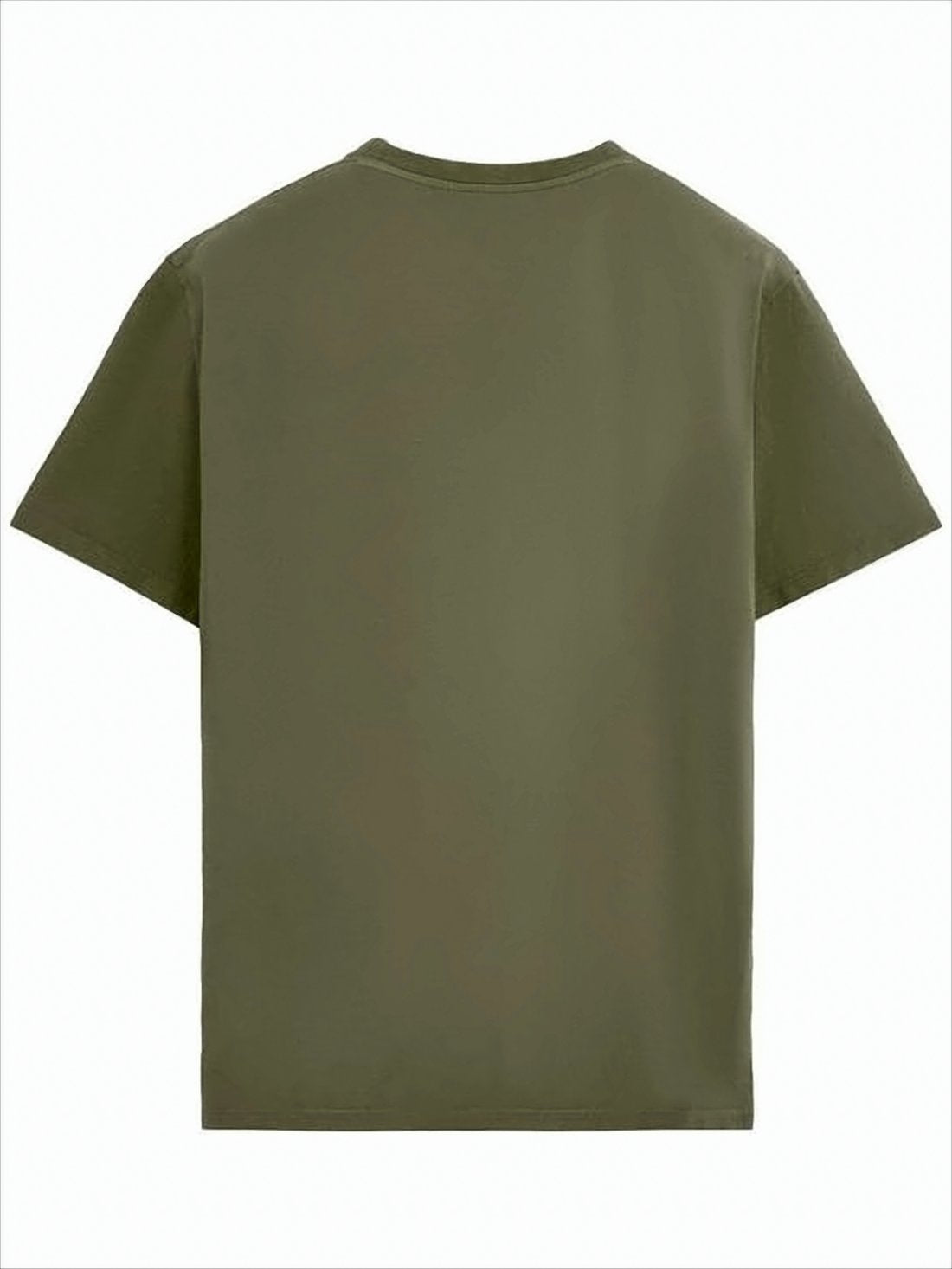 Boxy-Fit Olive Green Cotton T-Shirt