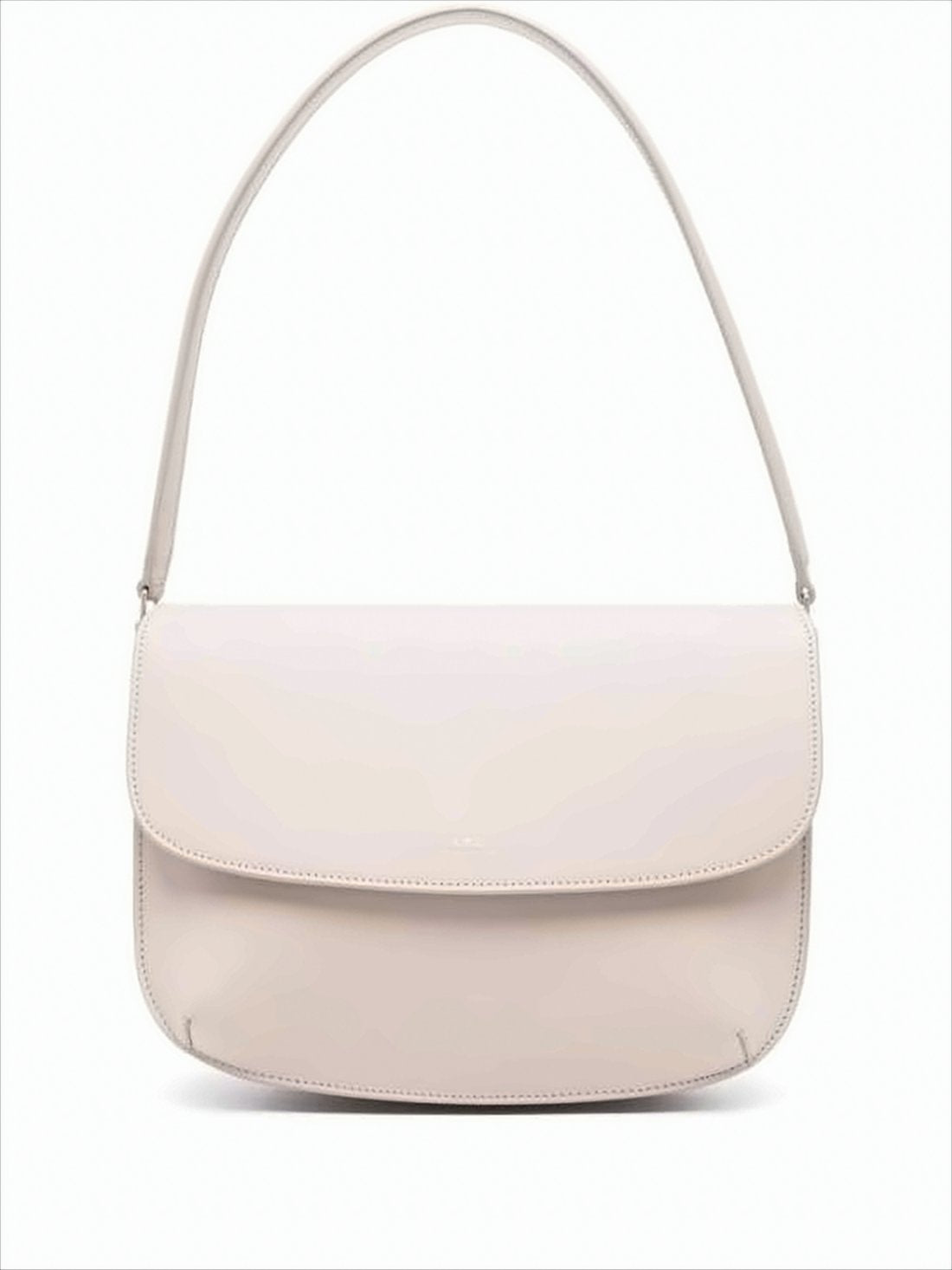 Structured Shoulder Bag with Flap Closure