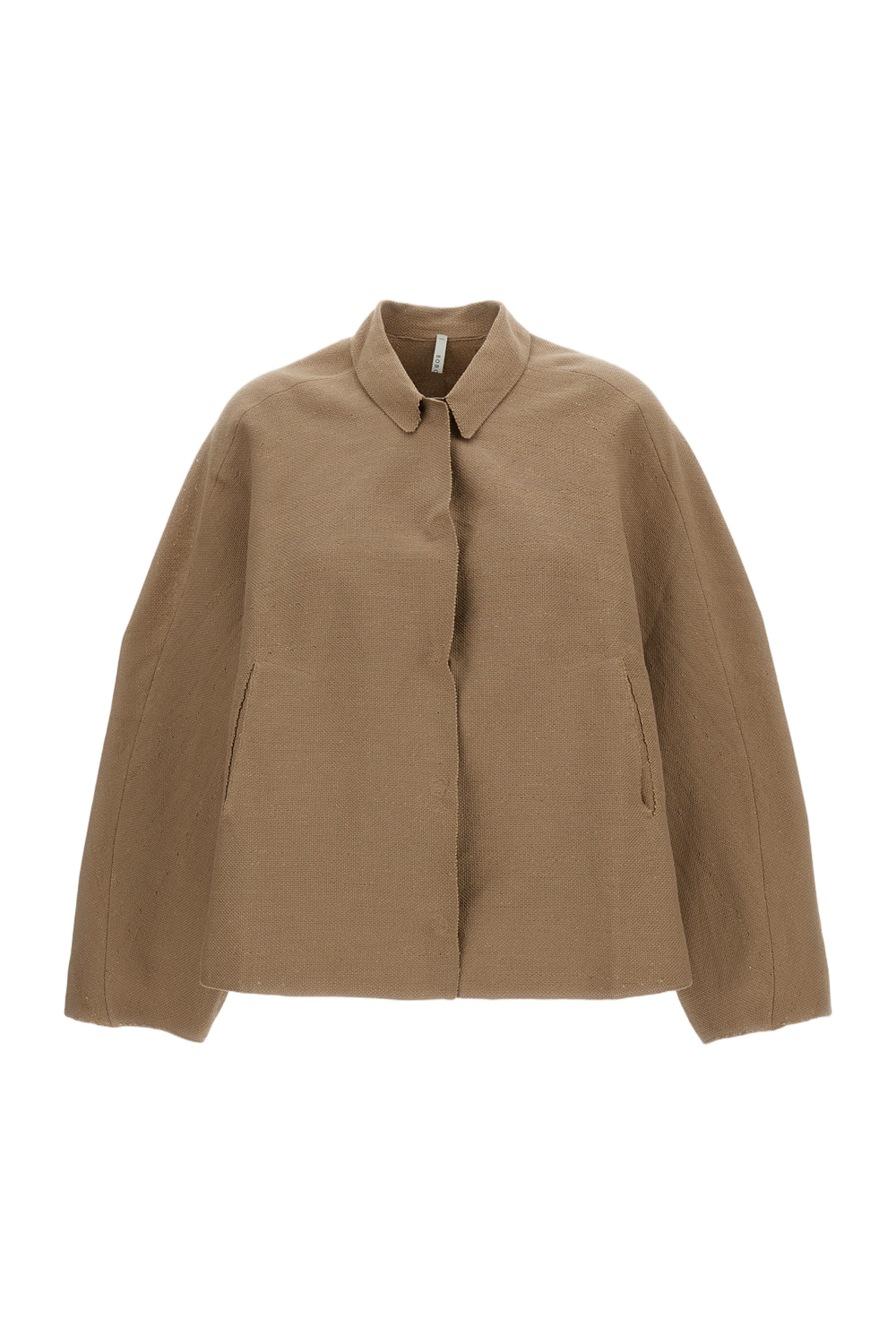 Single-Breasted Jacket with Concealed Front Fastening