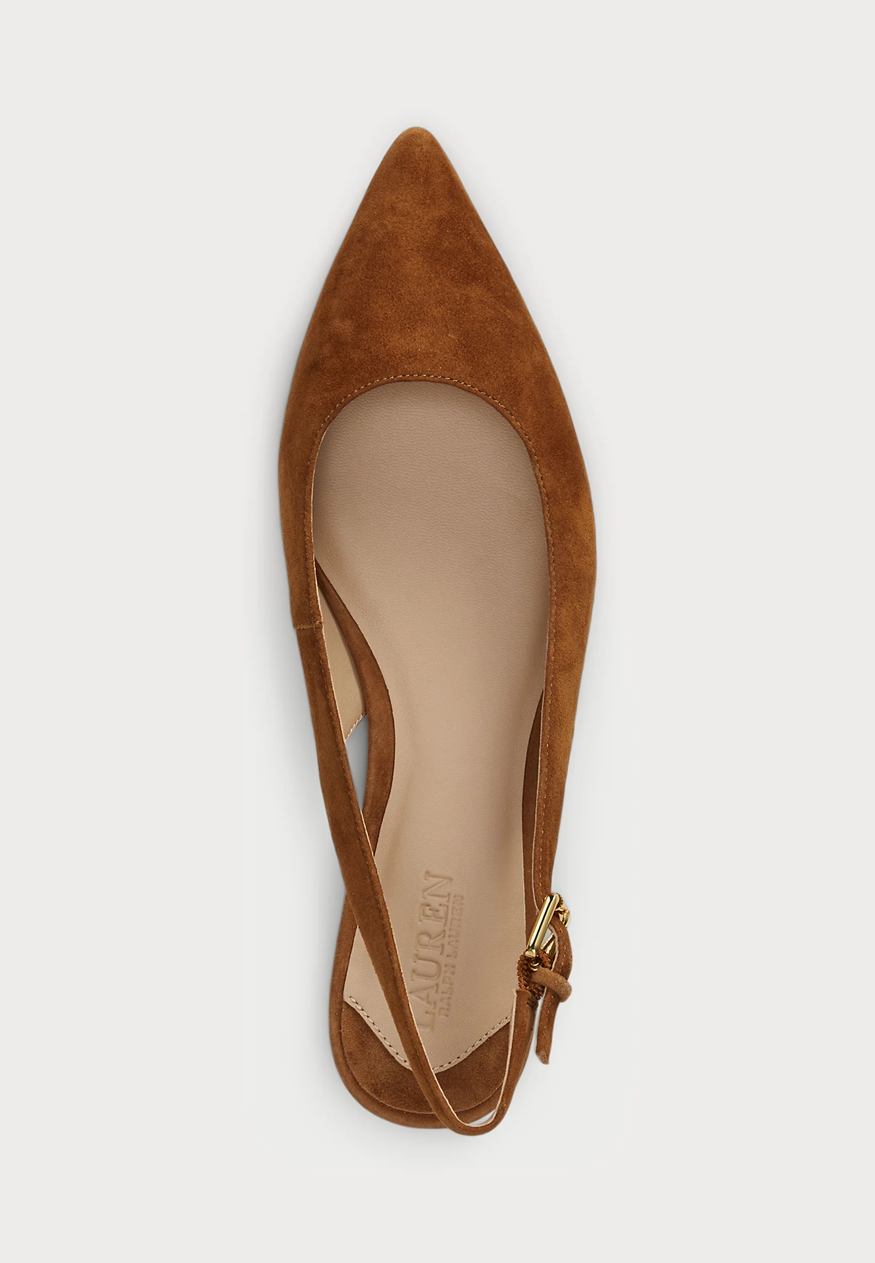 Brown Londyn Suede Slingback Flats