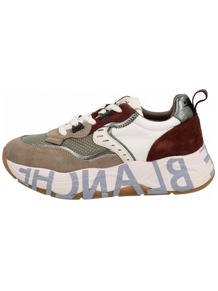 Layered Mesh Sneakers With Suede
