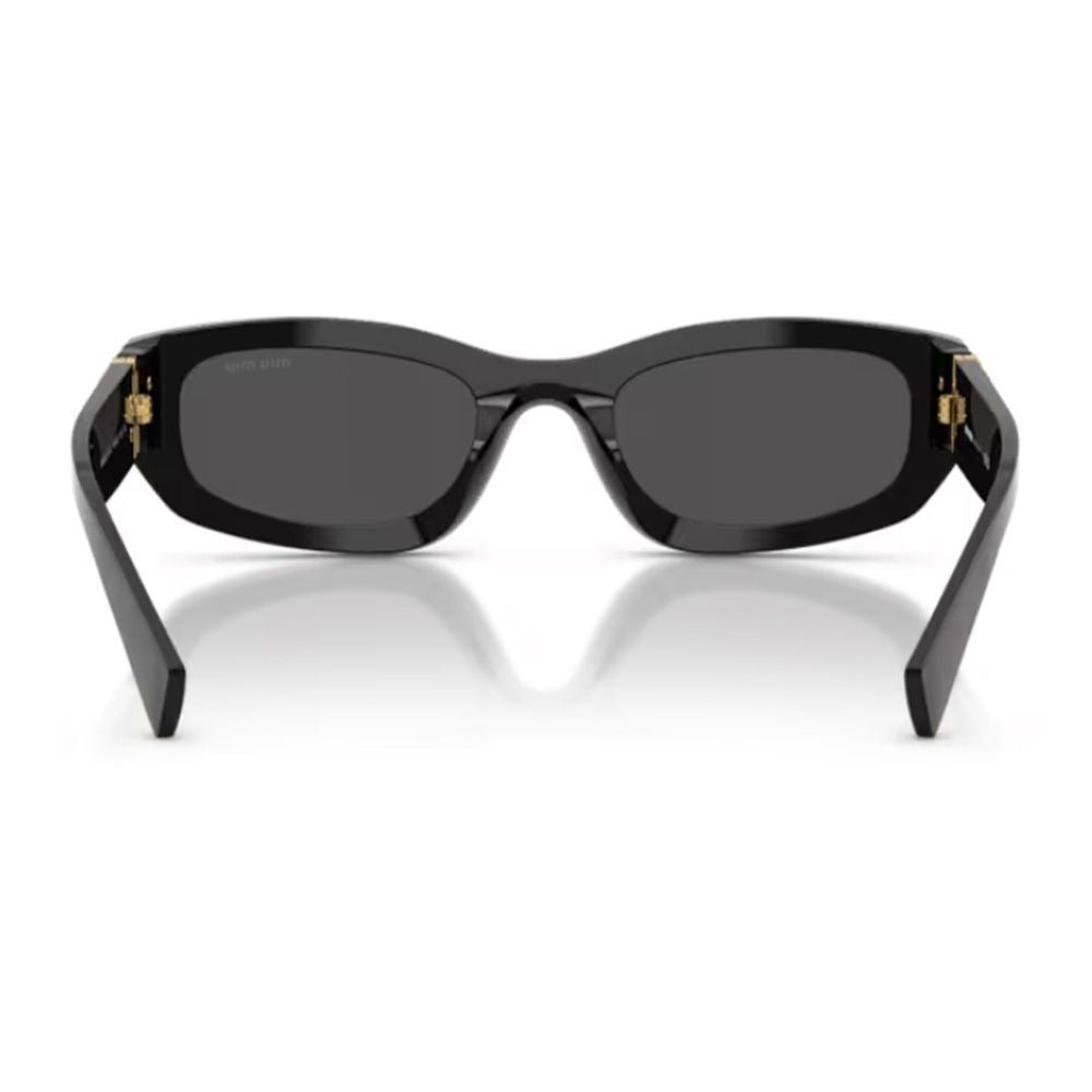 0Mu B04S Miu Glimpse Rectangular Matte Black Acetate Sunglasses