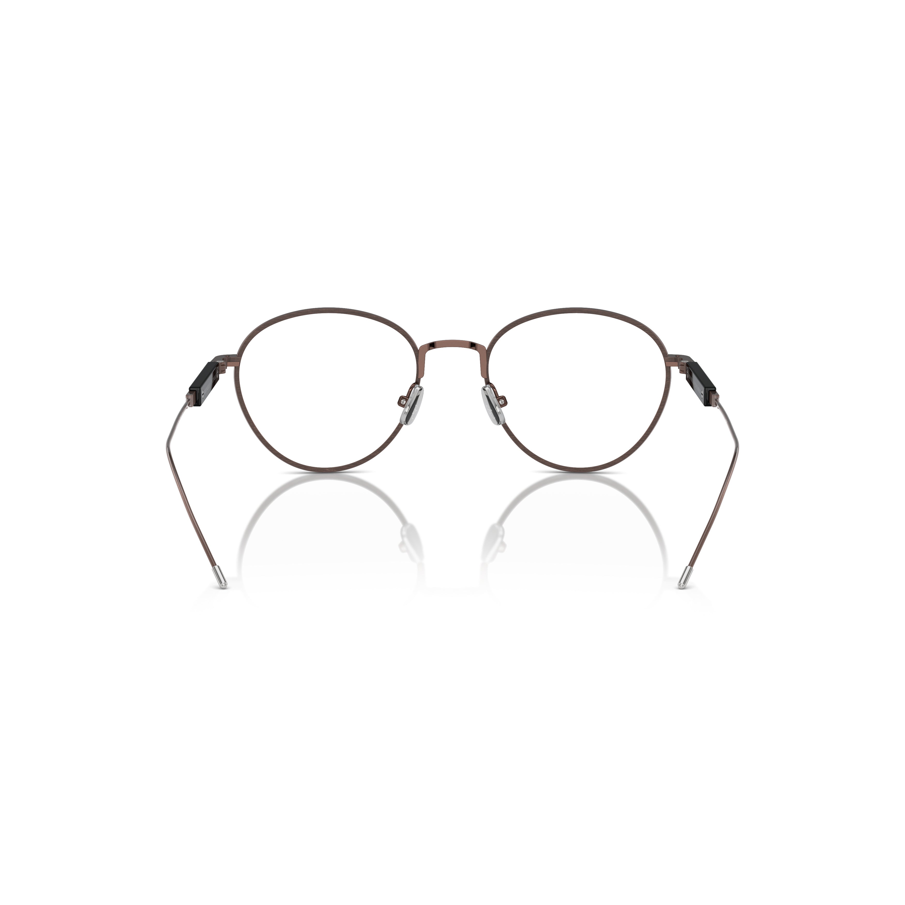 0bc1003t Rounded Titanium Sunglasses with Adjustable Nose Pads