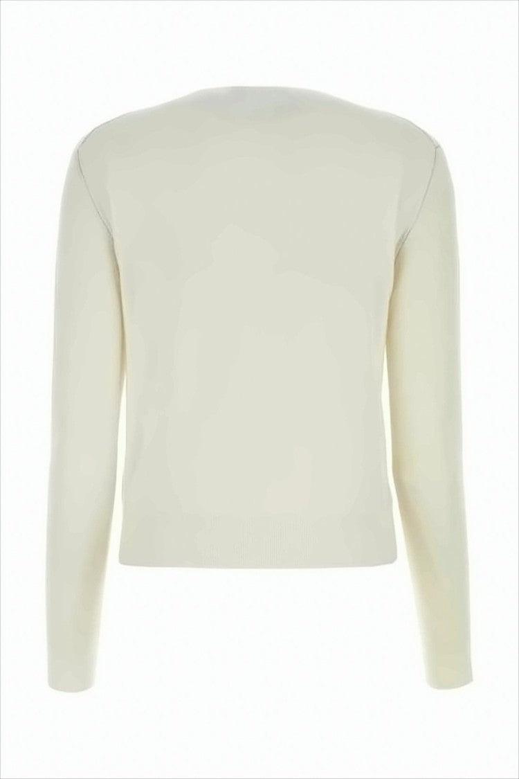 Classic Crew Neck Sweater with Embroidered Logo