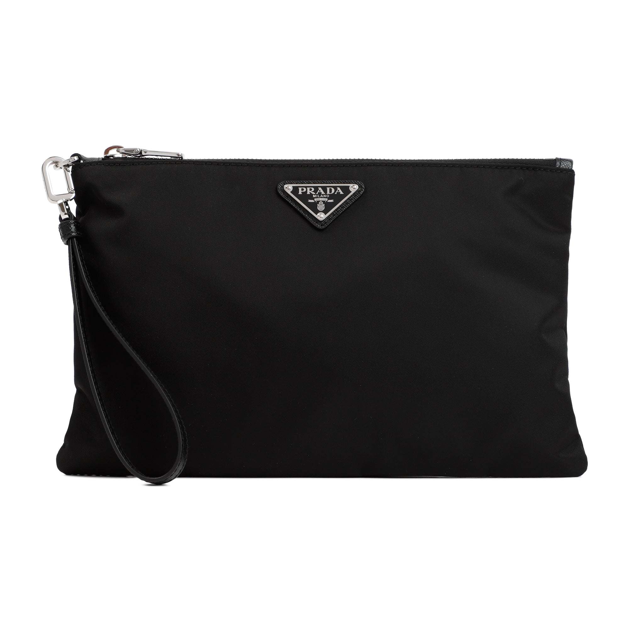Black Tech Fabric Pouch