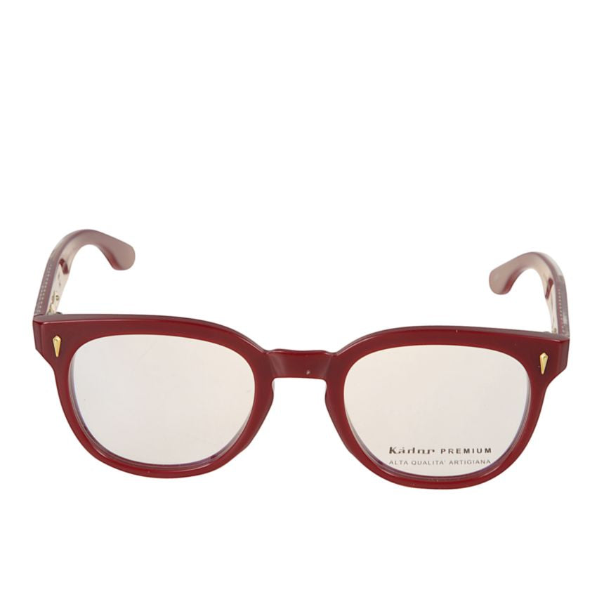 Premium 11 Bold Rounded Frame Eyeglasses with Gold Accents