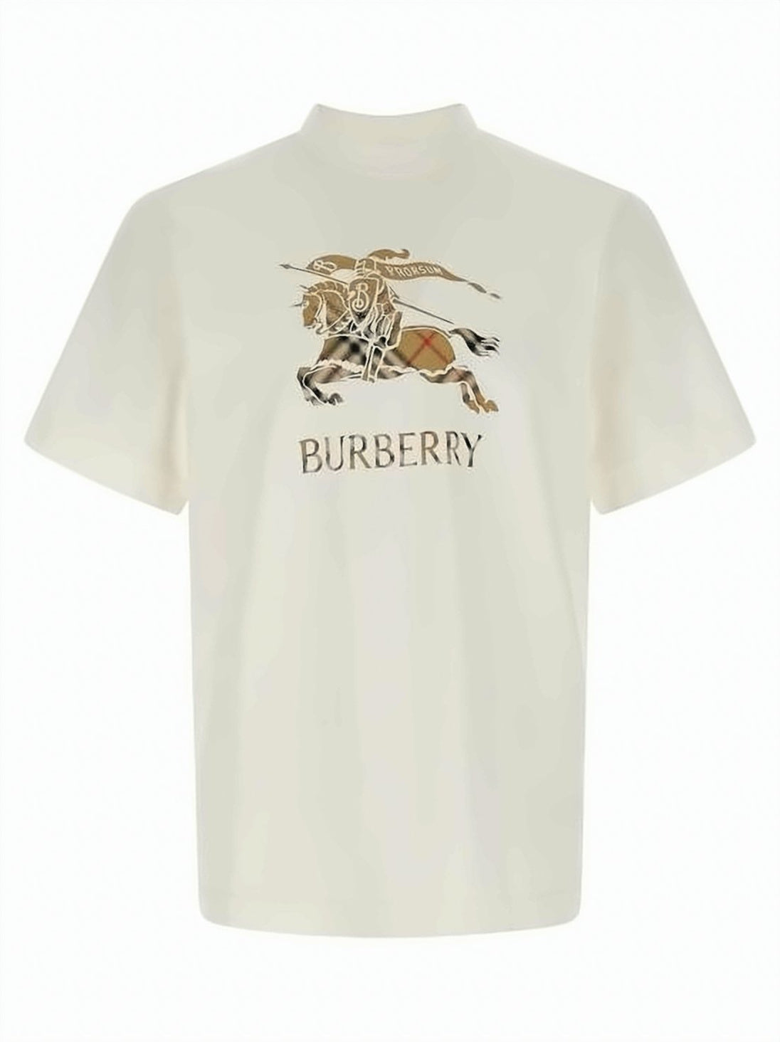 Short-Sleeved Crew Neck Cotton T-Shirt with Graphic Print