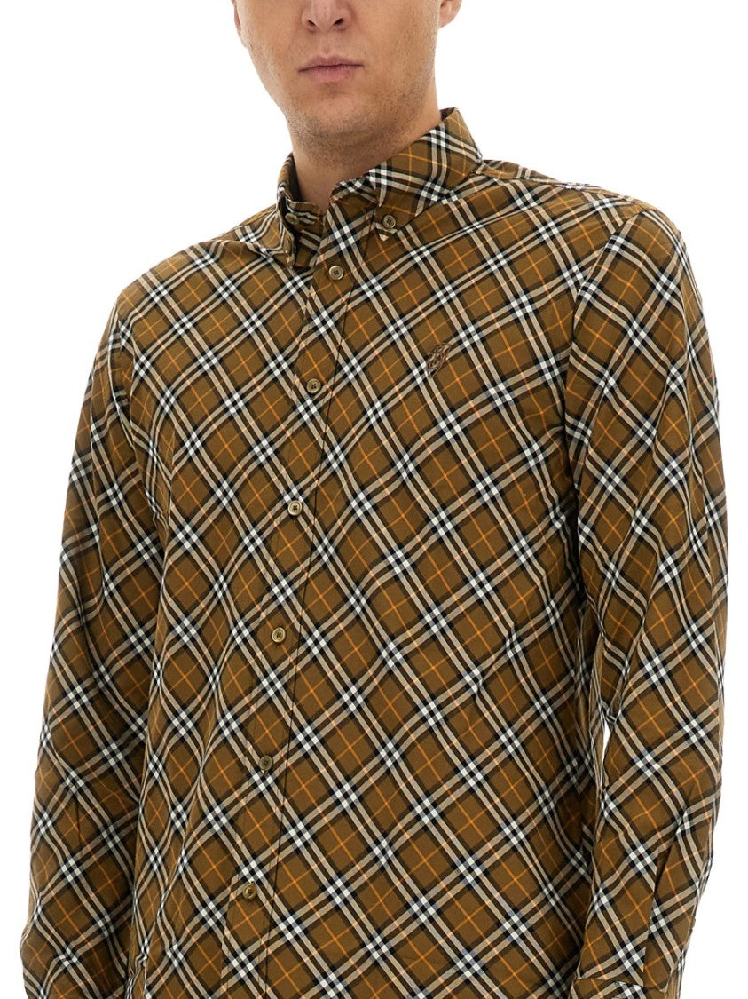 Classic Plaid Check Shirt With Button-Down Collar