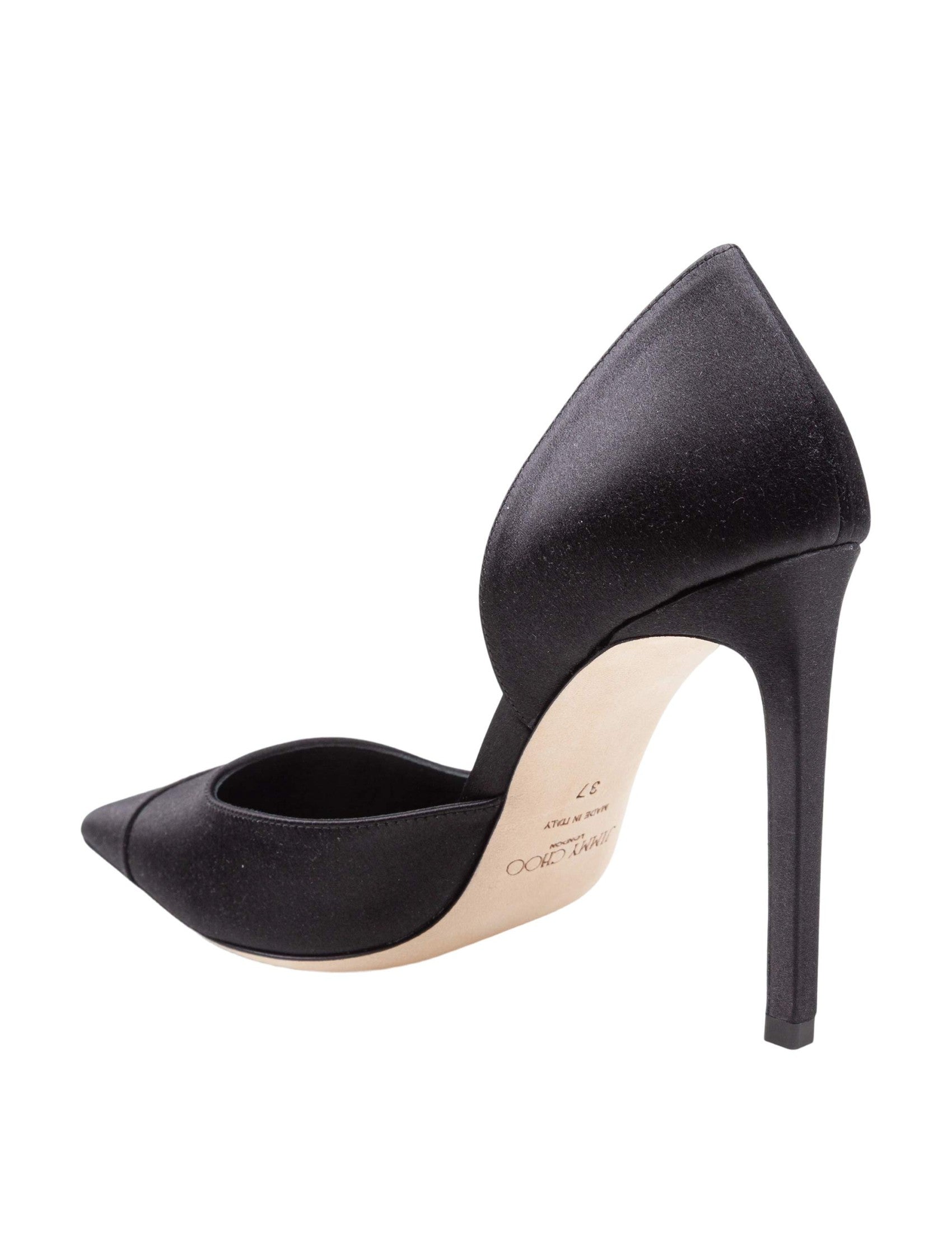 Brigitte 100 Sta Satin Pump, Black