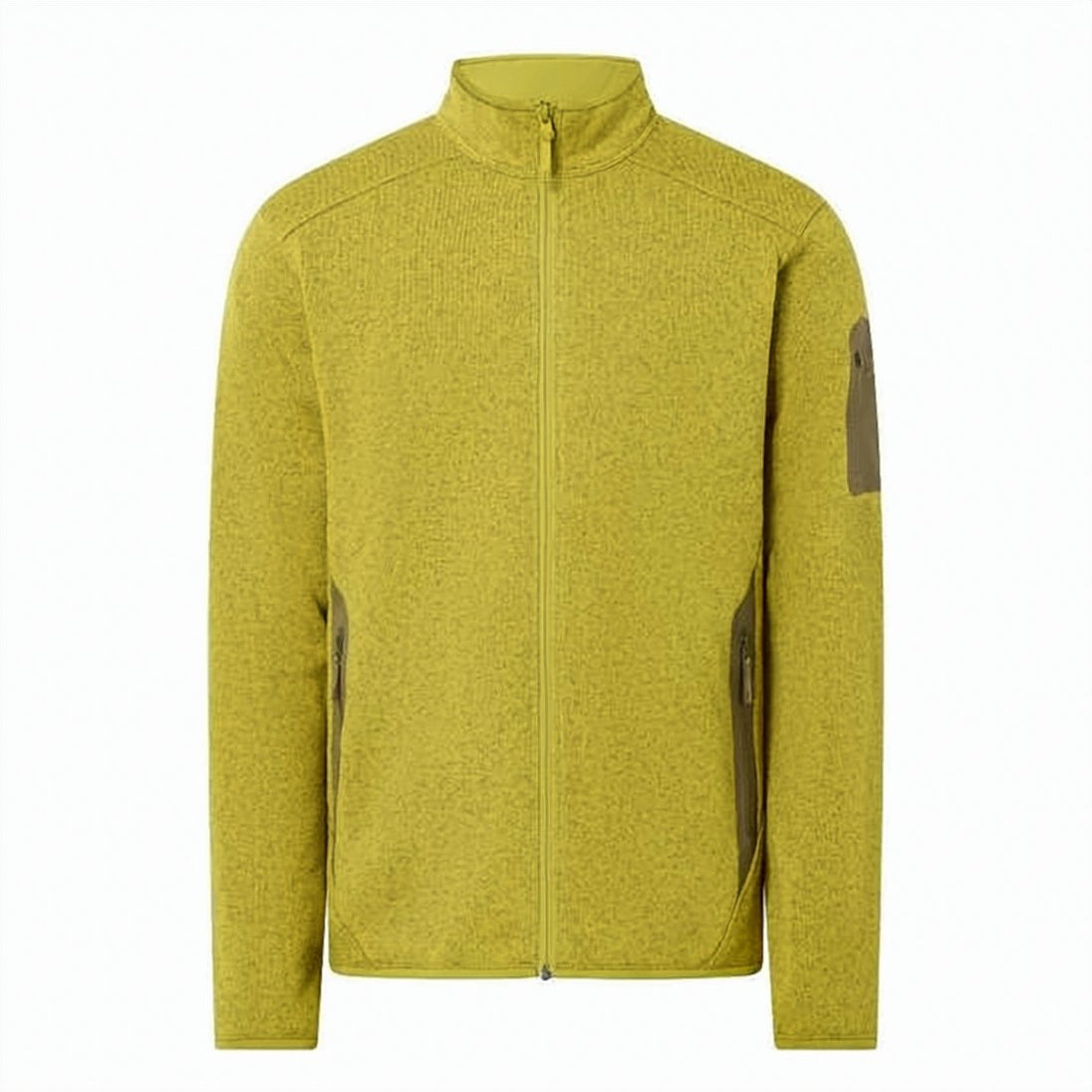 Textured Long-Sleeve Zip-Up Top