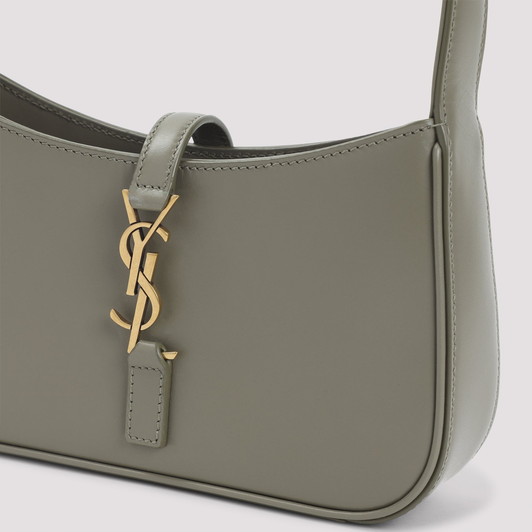 Moss Leather Mini Hobo Bag with YSL Hook