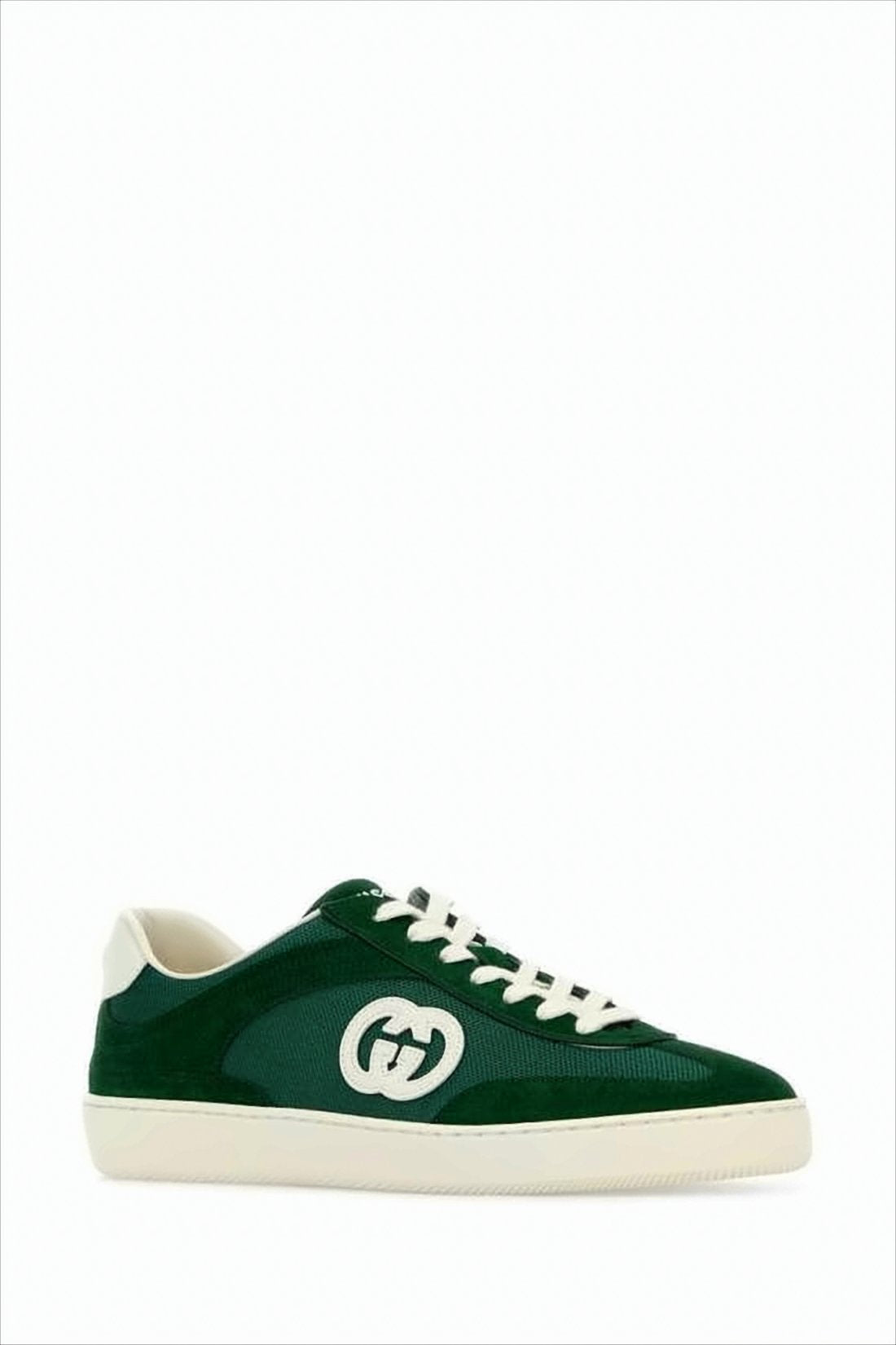 Low-Top Suede and Canvas Sneakers