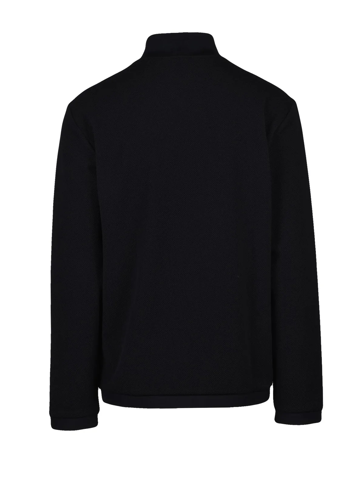 Black Polyester Elastane Zip Sweatshirt