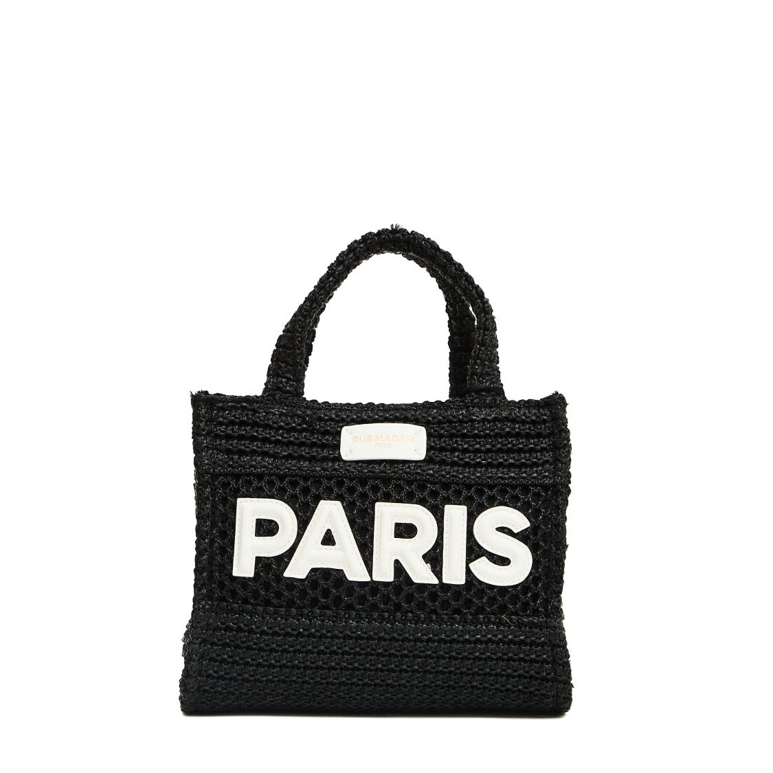 Textured Raffia Mini Shopping Bag