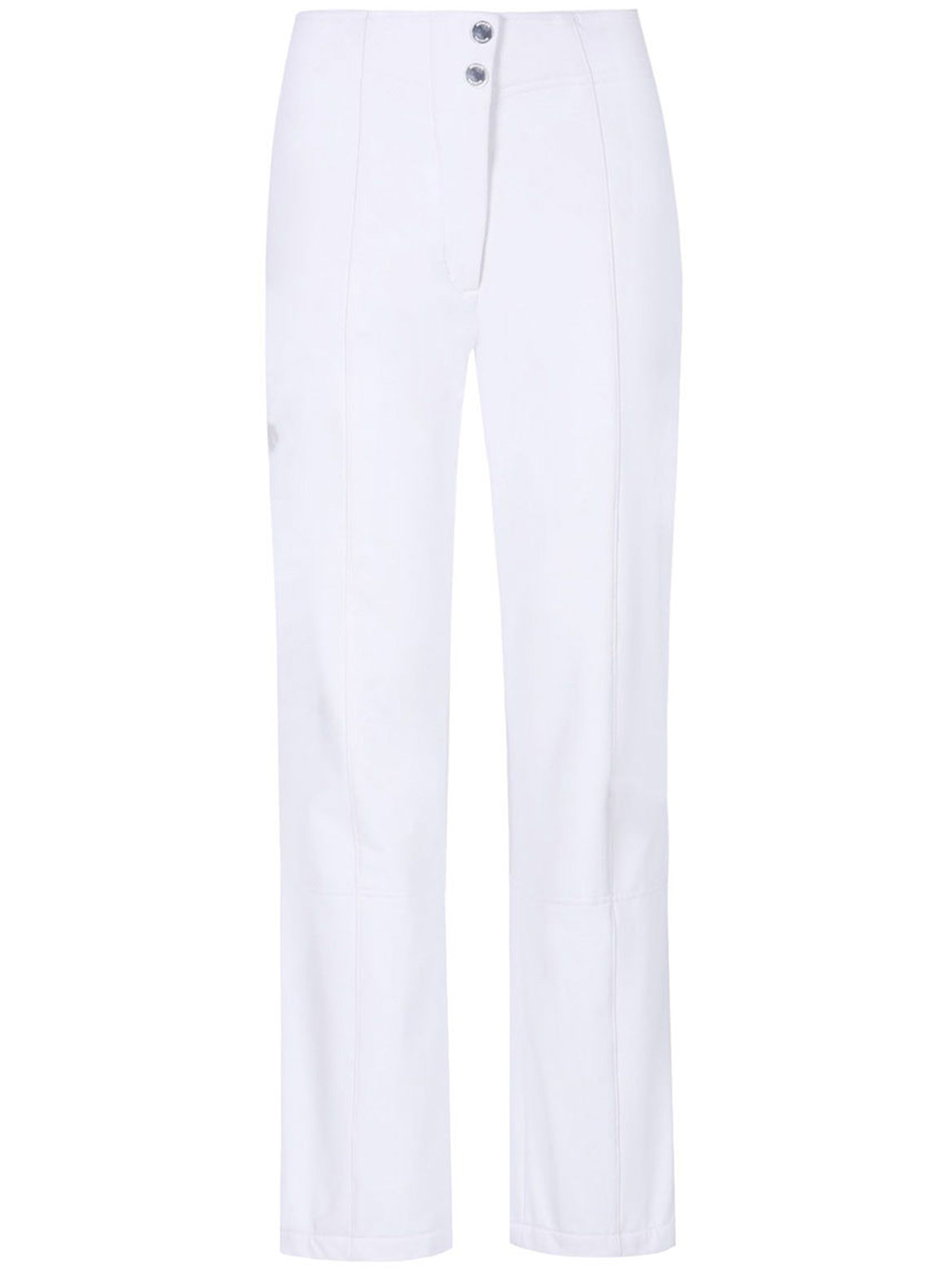 Stacy Straight-Leg White High Waist Pants