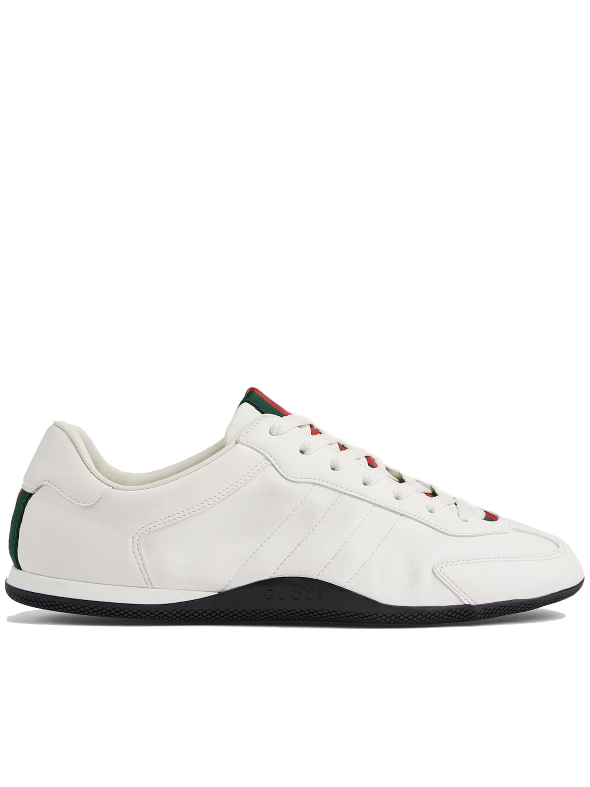 White Shift Low-Top Streamlined Sneakers