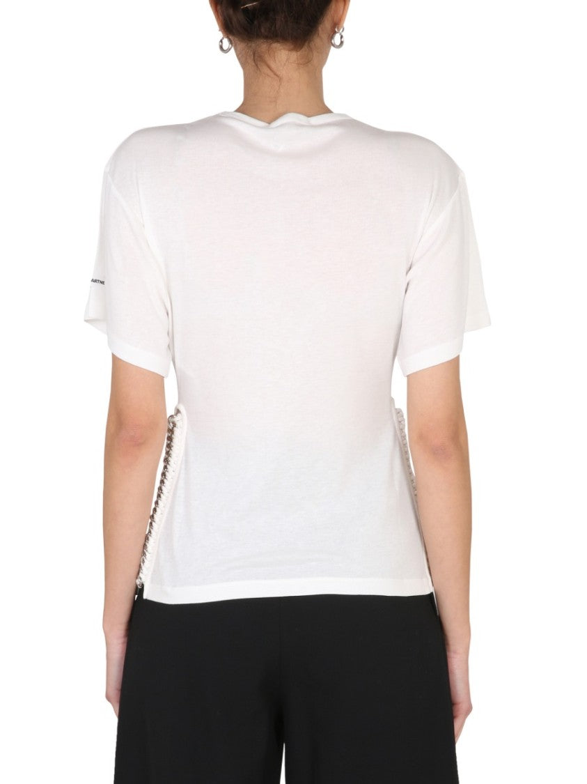 Crew-Neck T-Shirt With Unique Chain Detail