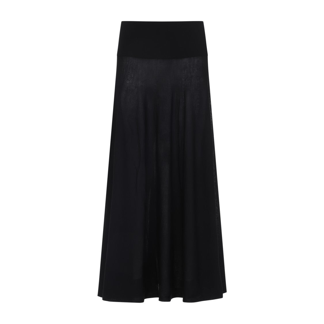Midi Skirt With High Waistband