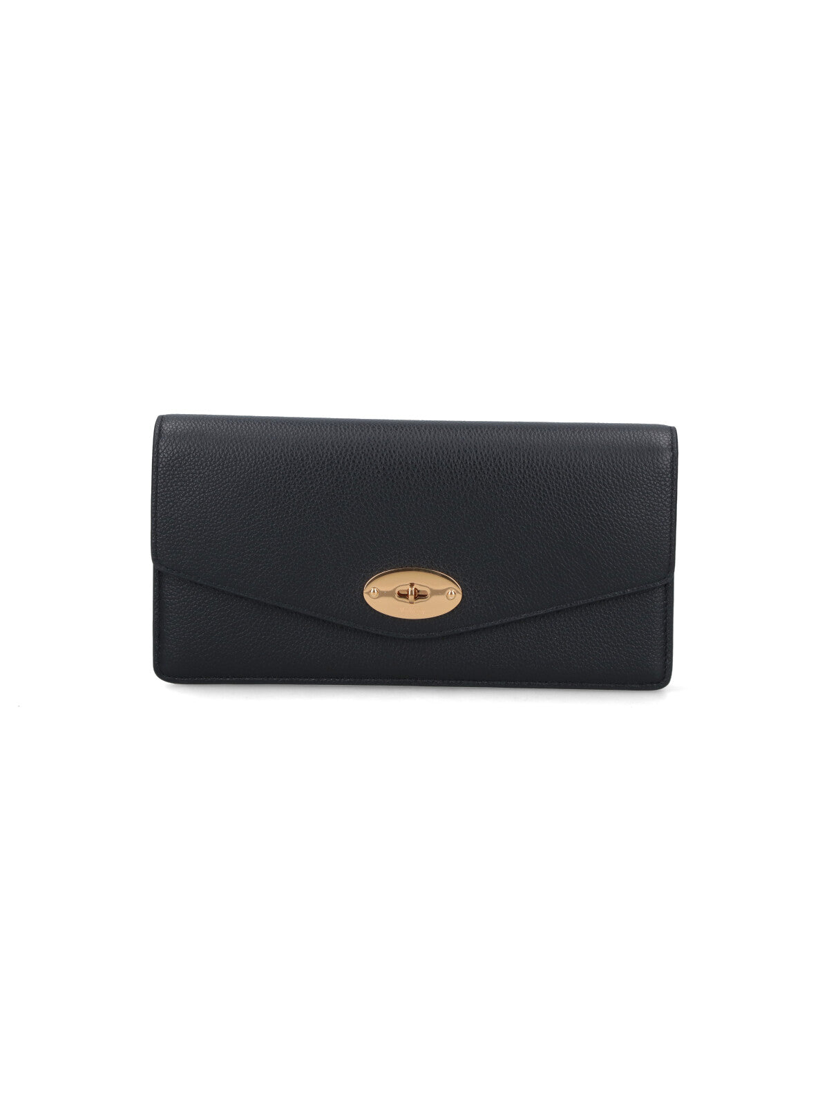 "Darley" Chain Clutch In Black Calfskin
