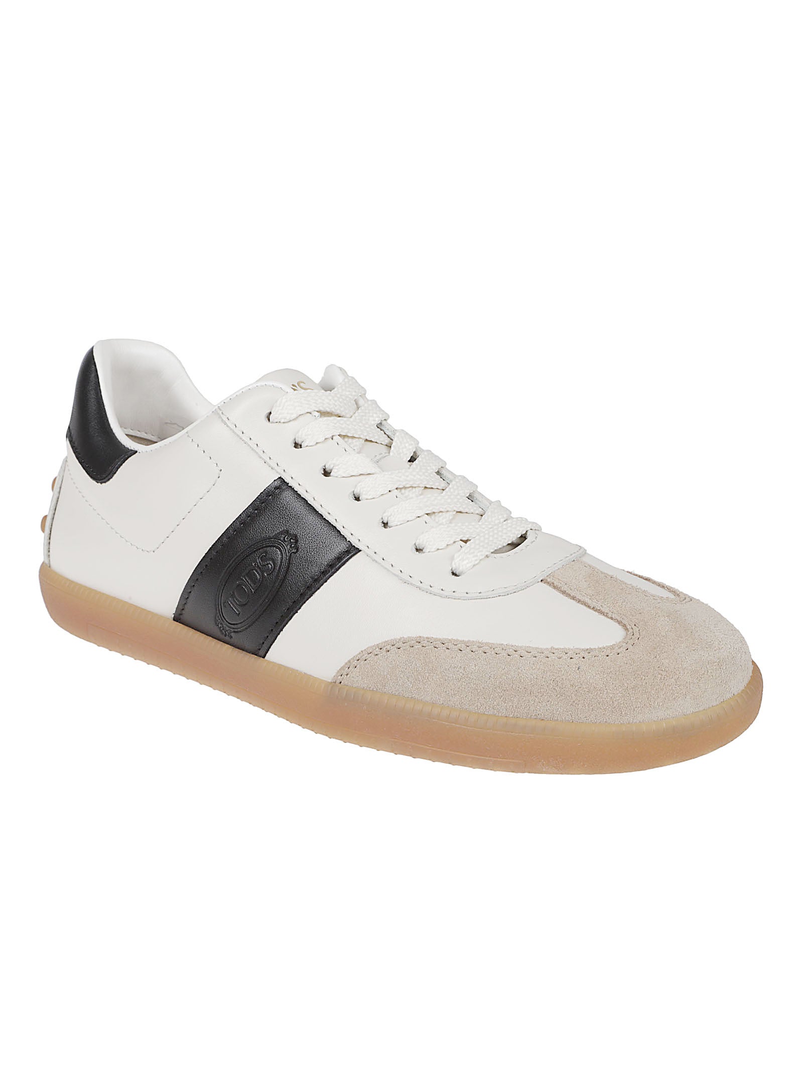 Low-Profile White Leather Sneakers