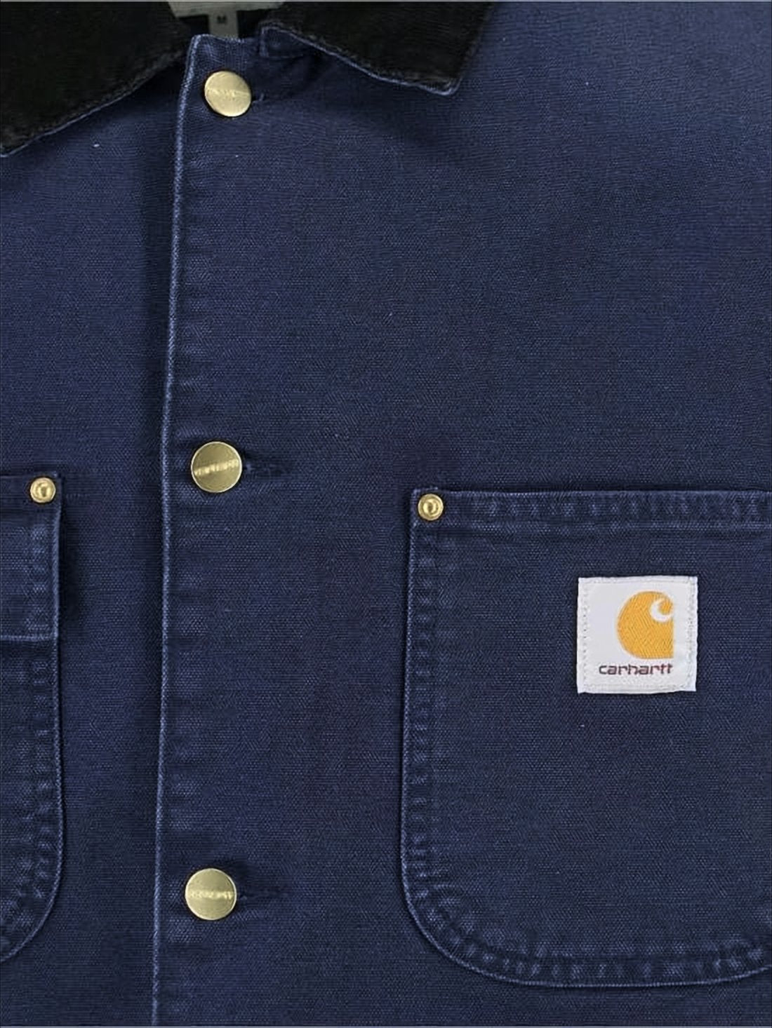 Sturdy Dark Navy Cotton Casual Coat