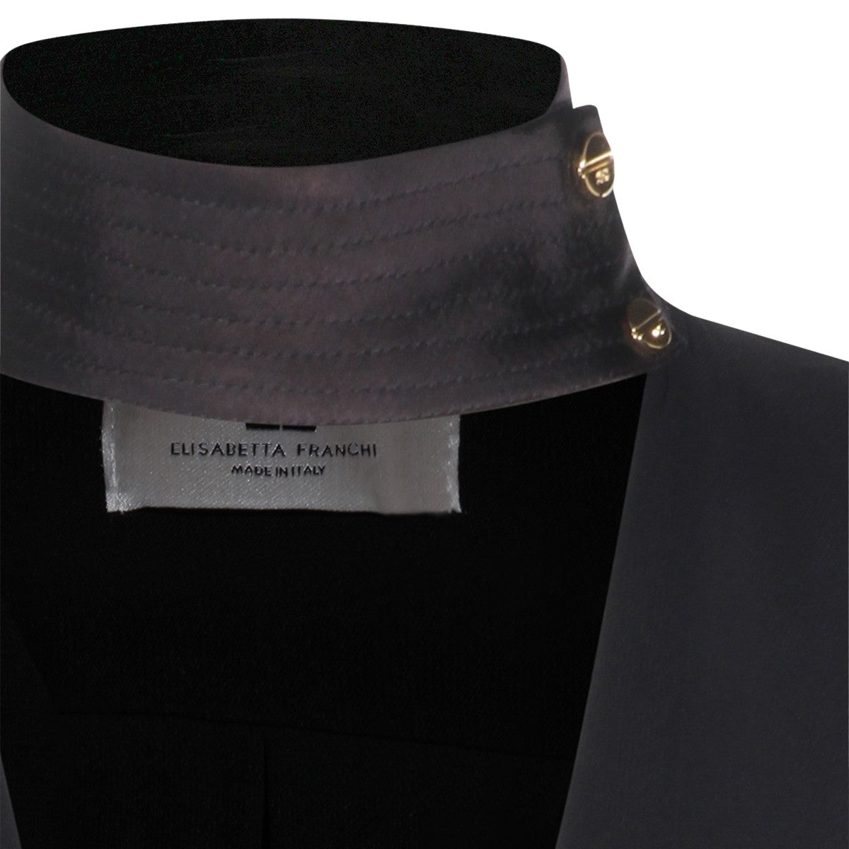Tailored Fit Black Shirt with Structured Collar