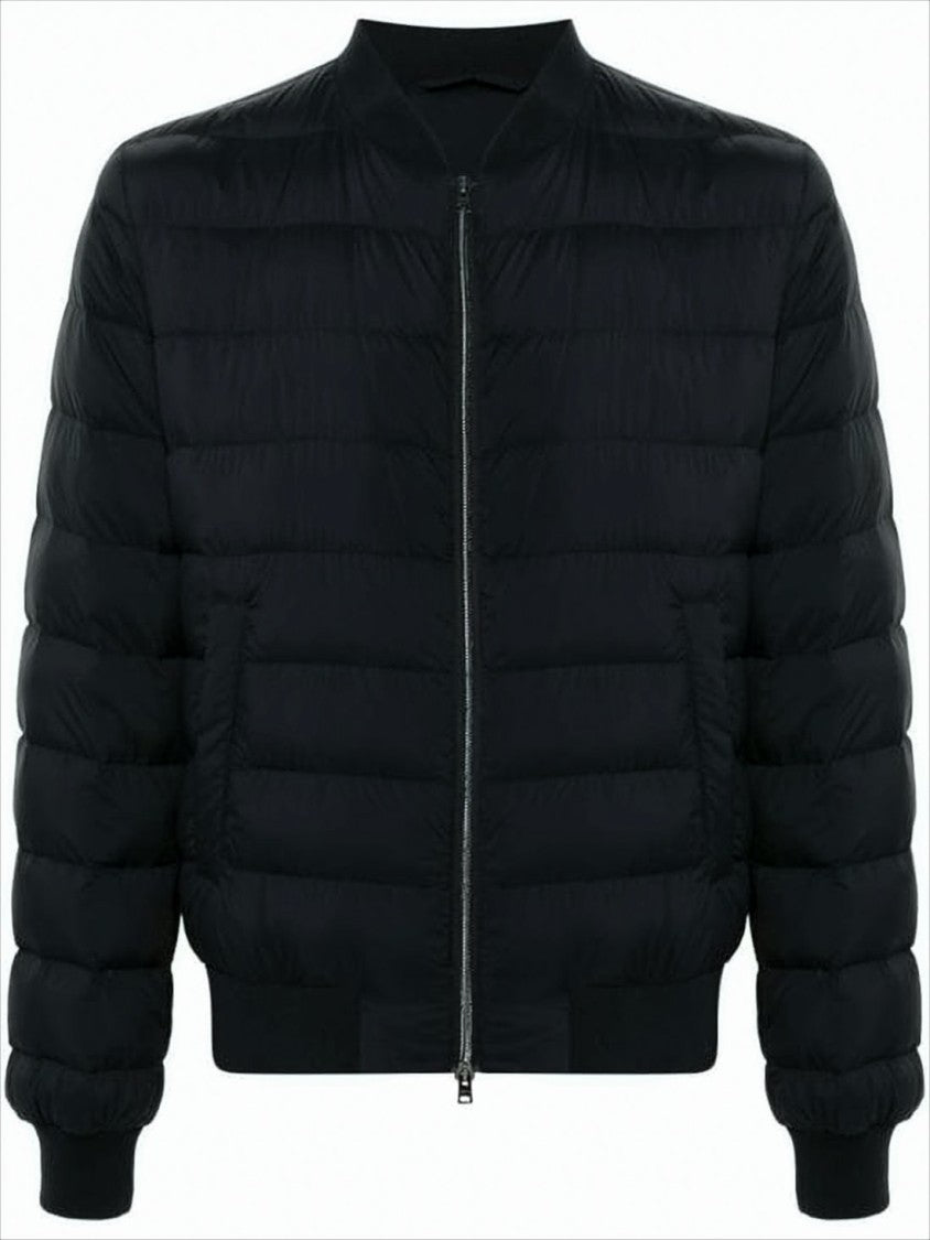 Quilted Bomber Jacket with Goose Down Fill