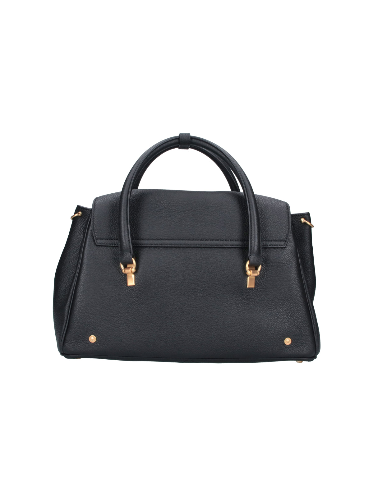Black Bolton Structured Calf Leather Handbag