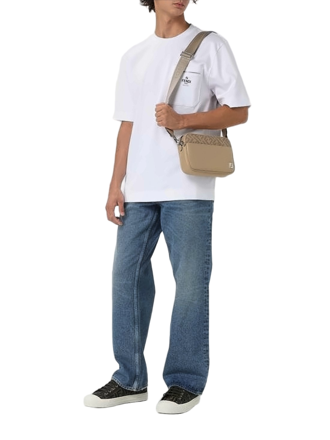 Rectangular Crossbody Bag with Signature Monogram Design