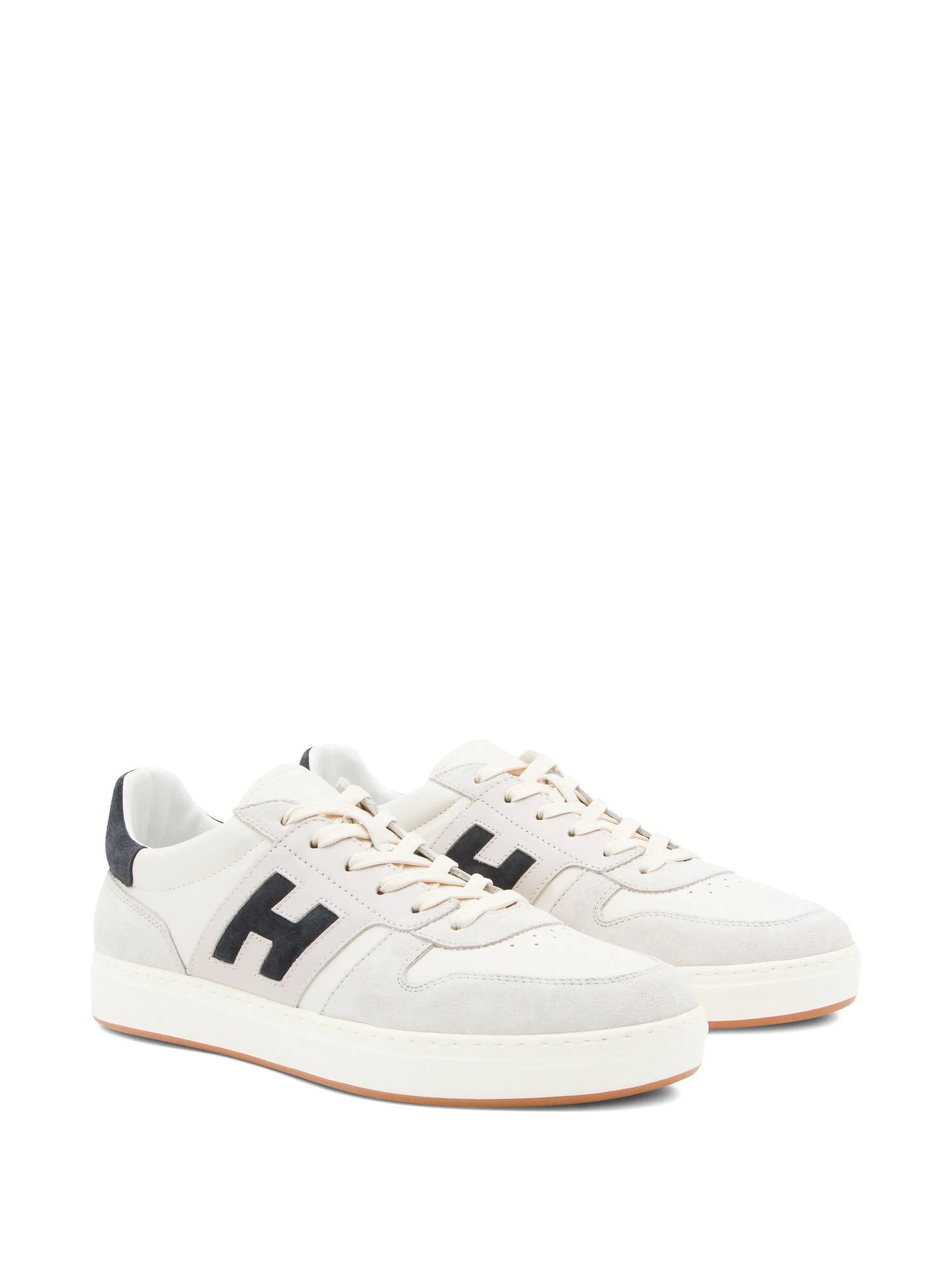 Off-White Low-Top Suede Accent Sneakers