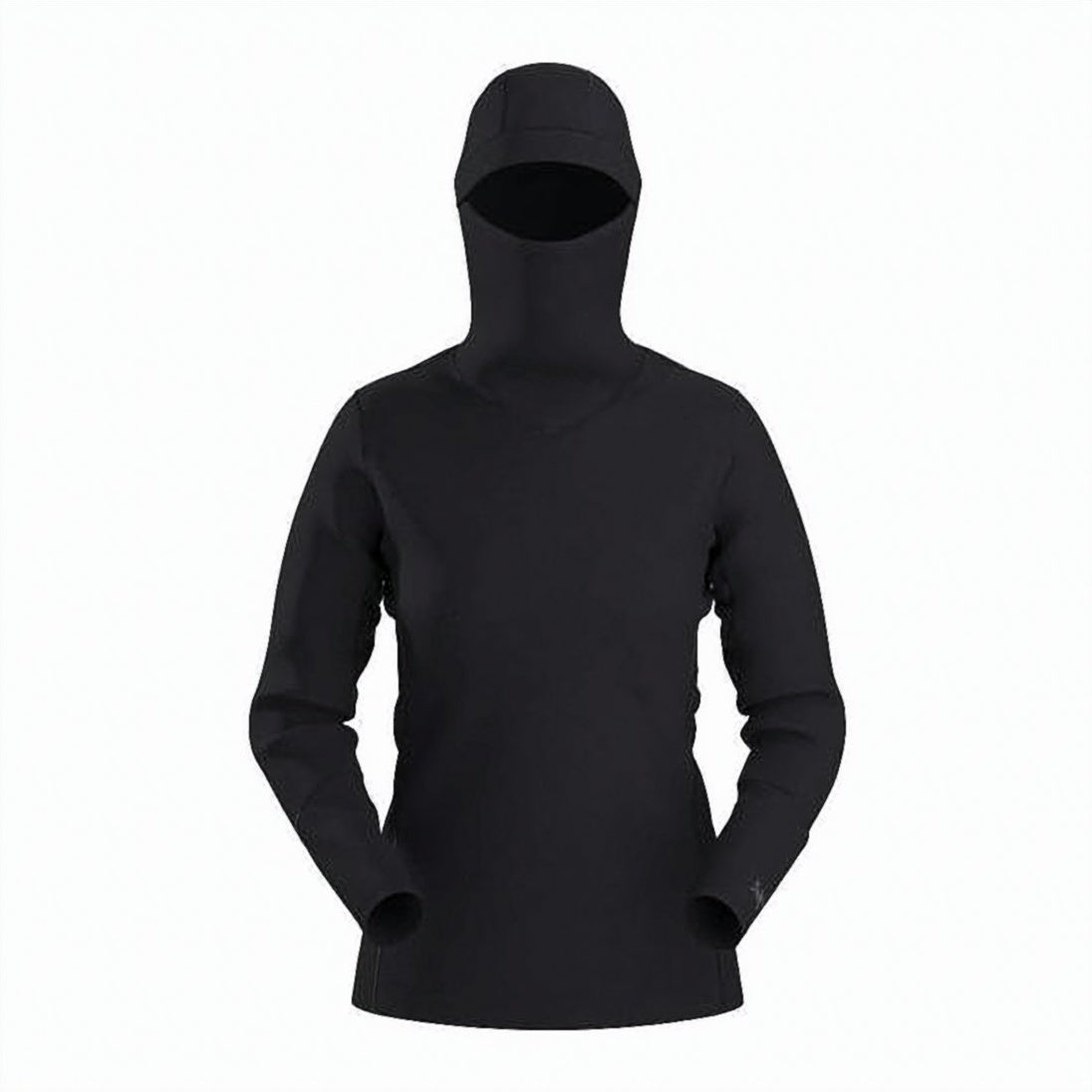 Fitted Long-Sleeve Top with Integrated Hood
