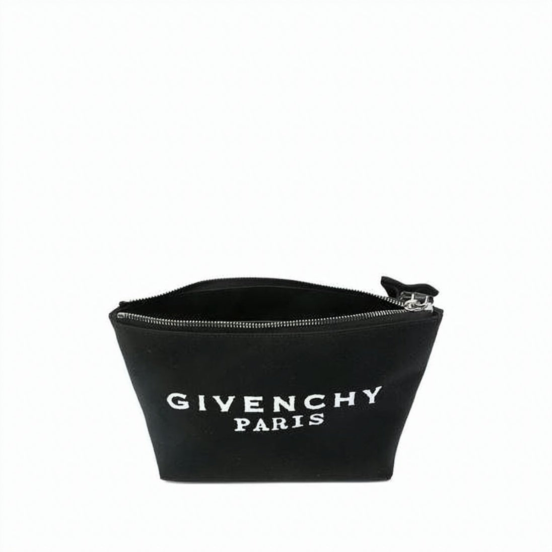 Canvas Pouch with Embroidered Logo and Bow Detail