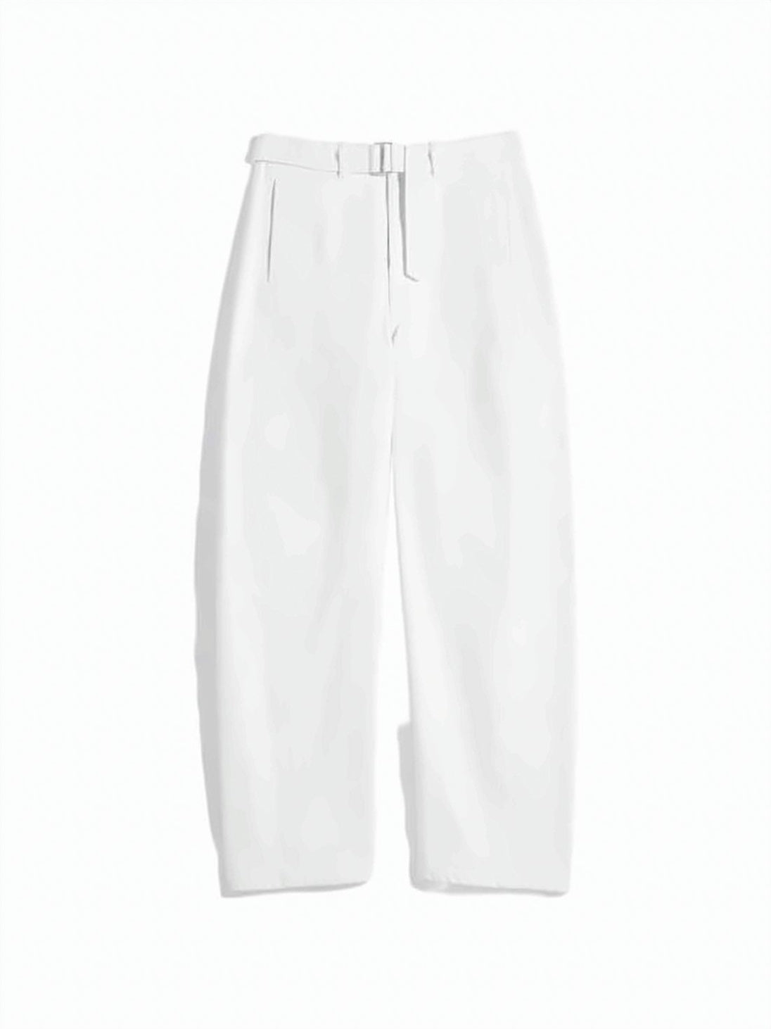 Wide-Leg Pants with Twisted Belt Detail
