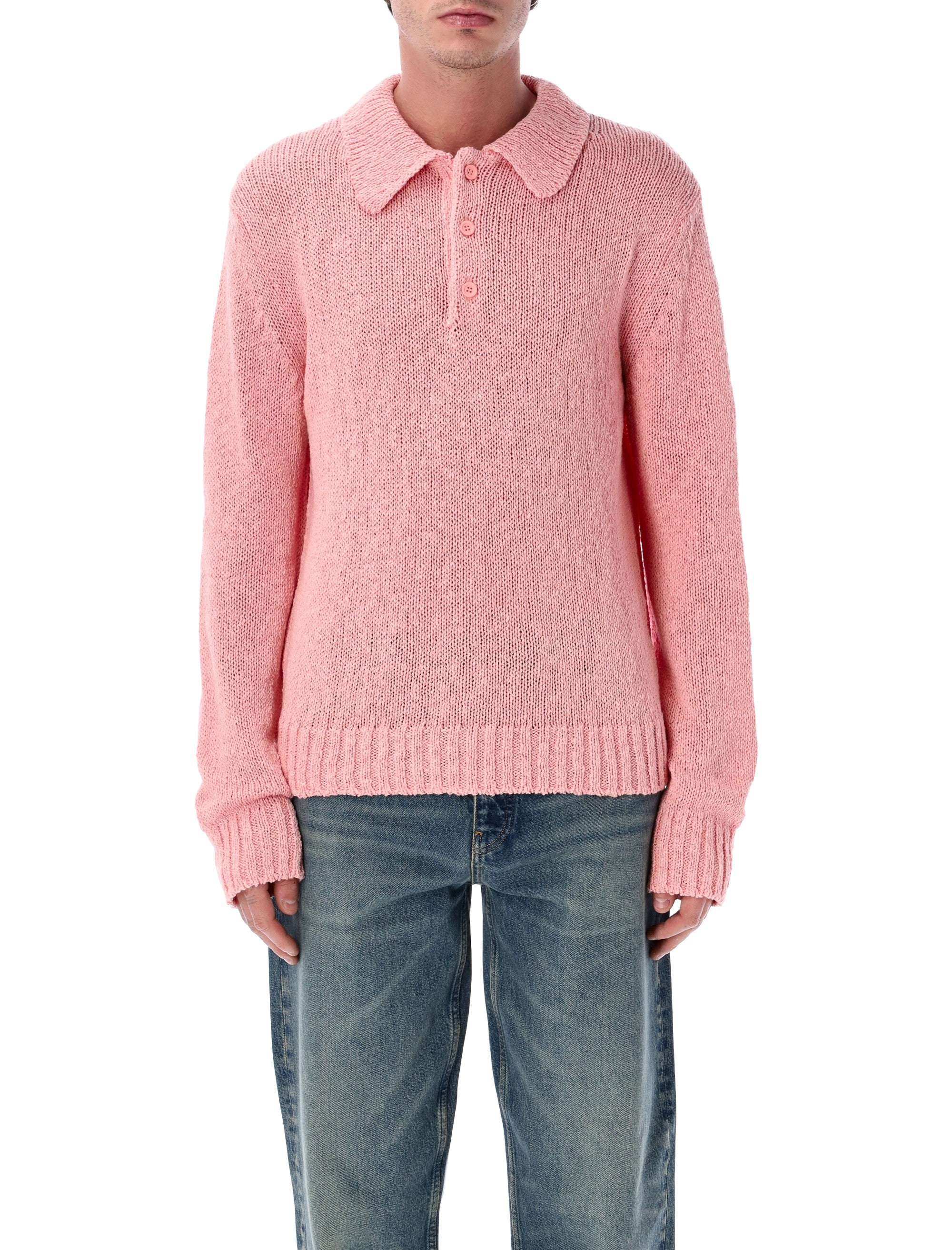Cotton Linen Polo Sweater
