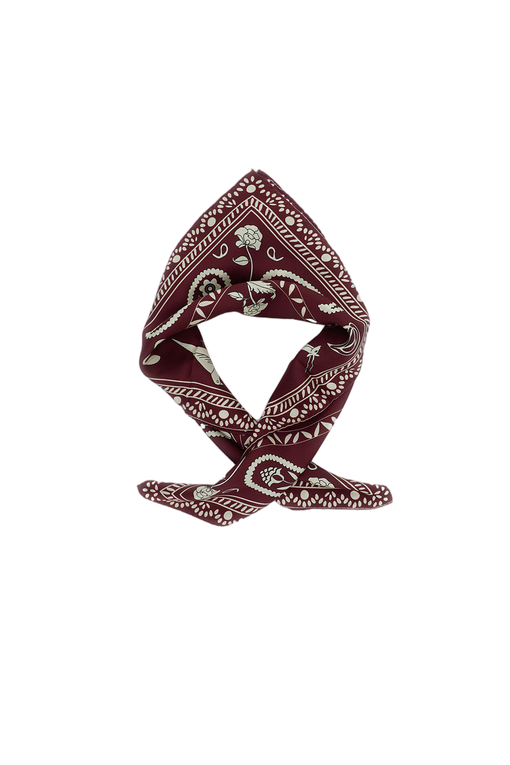 Double-sided Graphic Print Silk Foulard